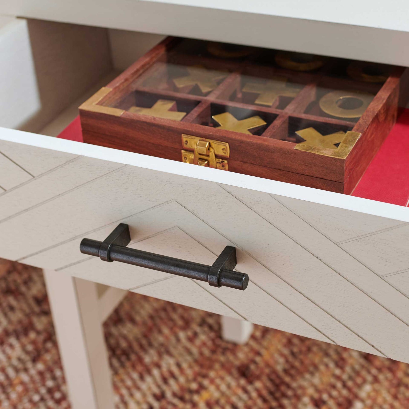 Ajani 1 Drawer Accent Table Distressed White