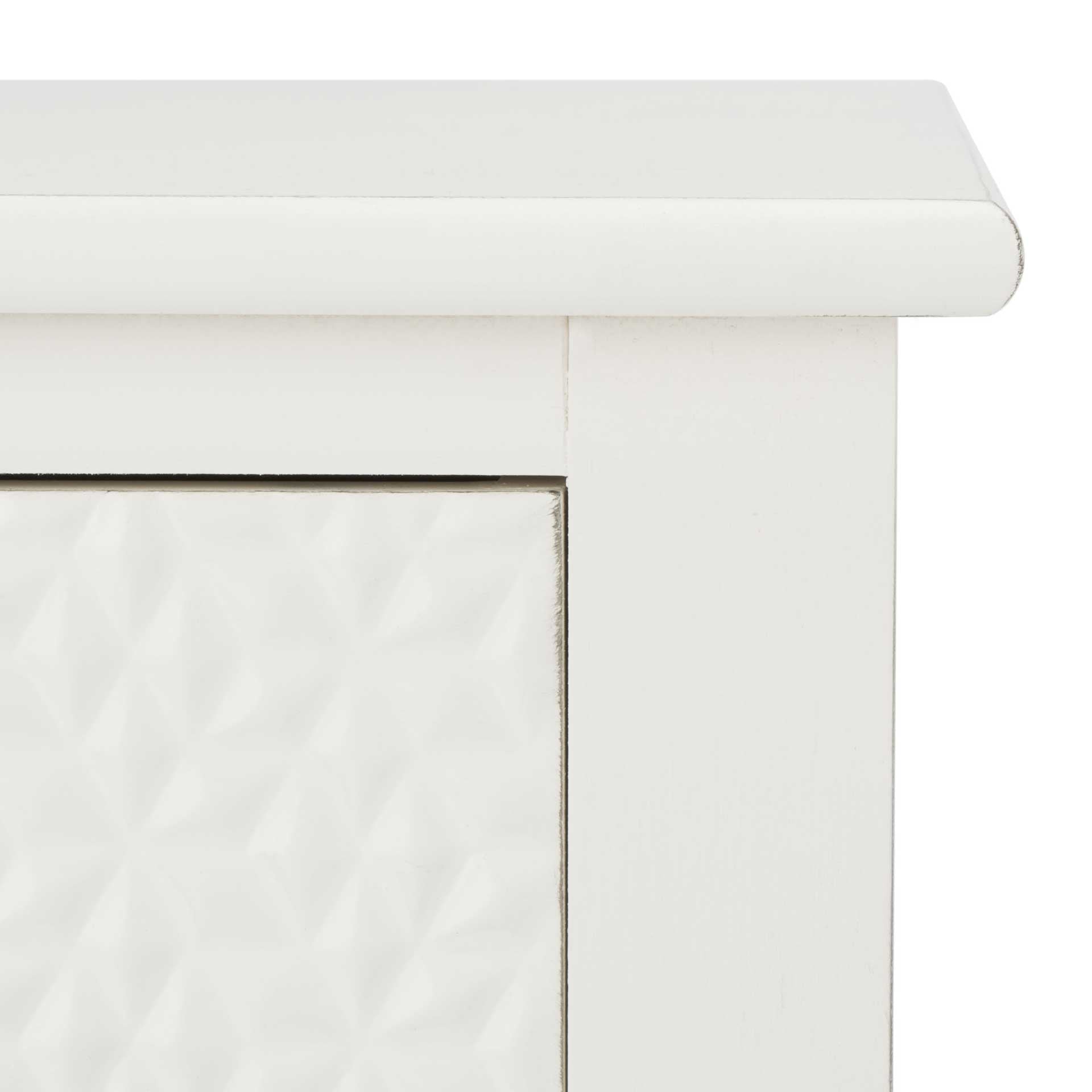 Haleigh 1 Drawer Accent Table Distressed White