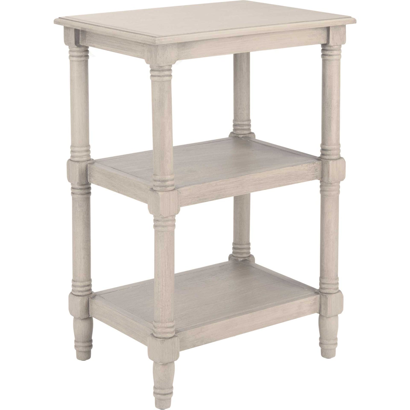 Caden 3 Shelf Accent Table Greige