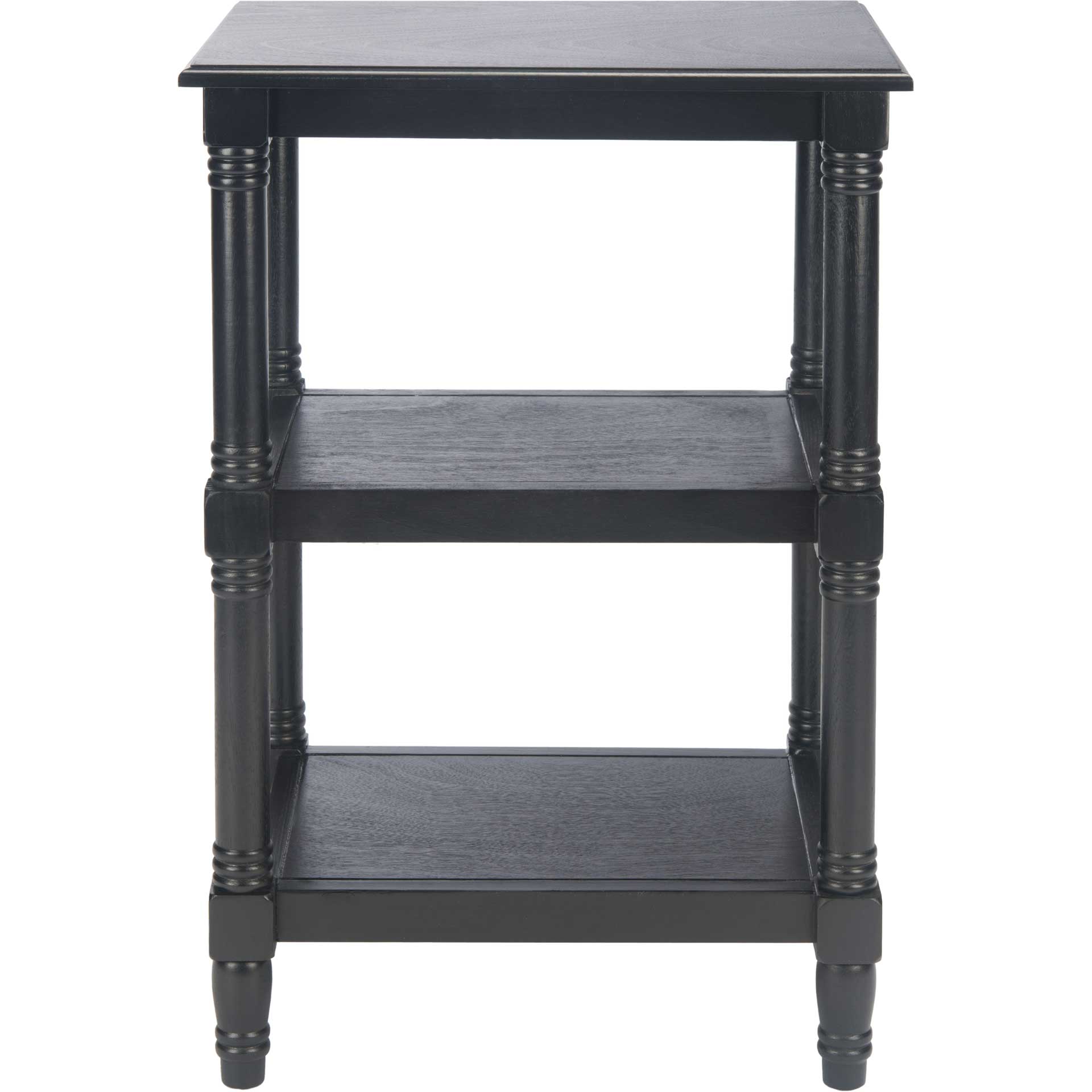 Caden 3 Shelf Accent Table Black