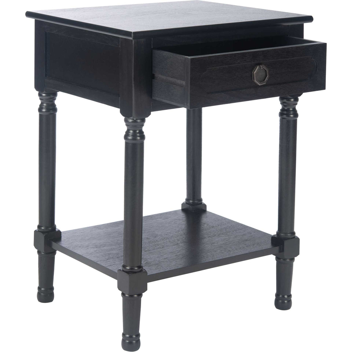 Alessa 1 Drawer Accent Table Black