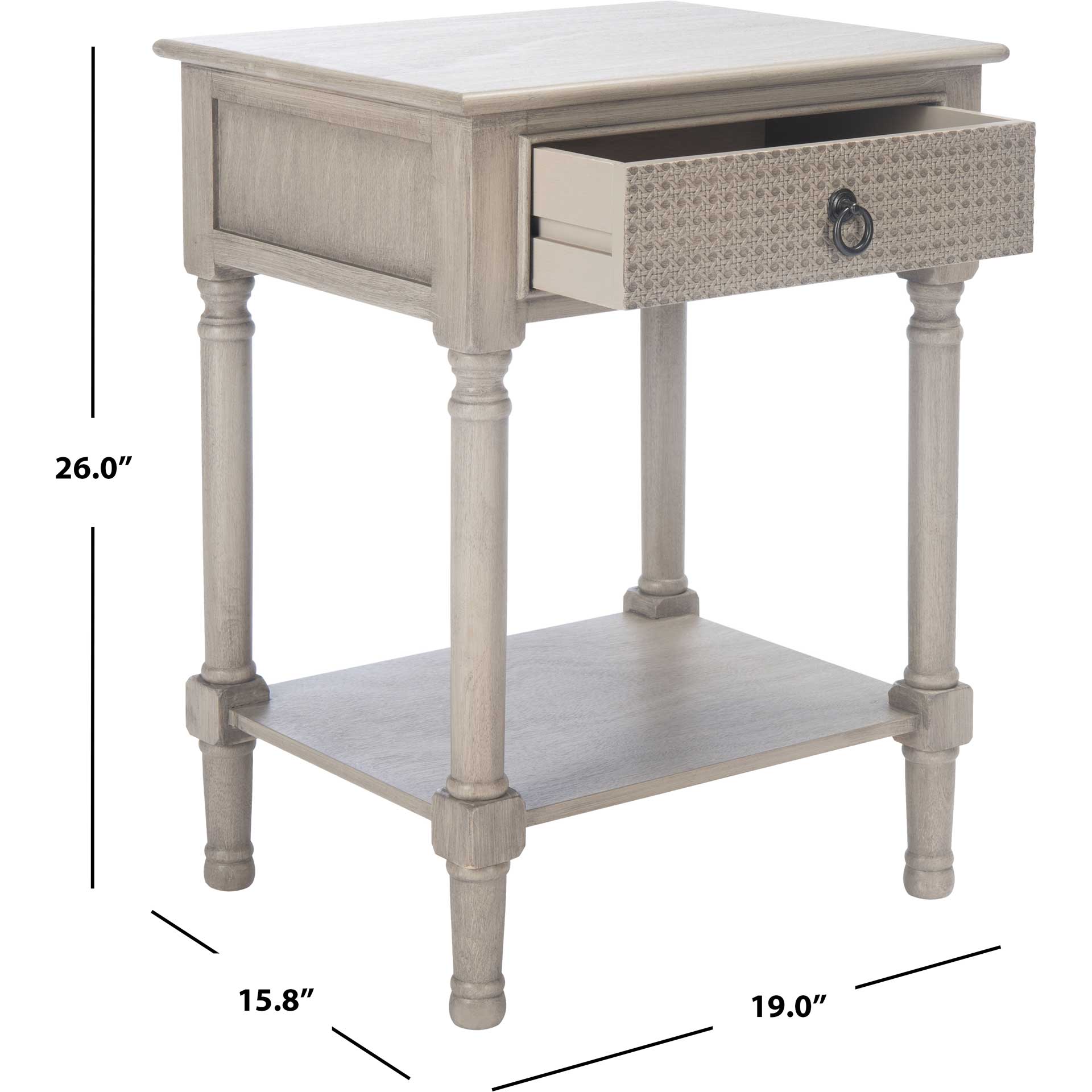 Hale 1 Drawer Accent Table Greige