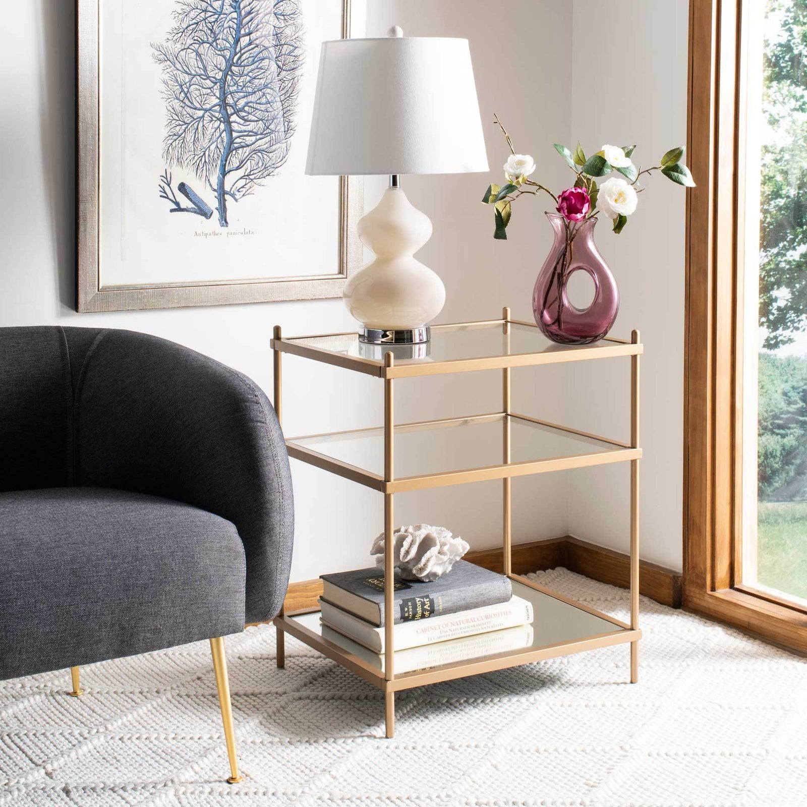Noah 3 Tier Accent Table Gold