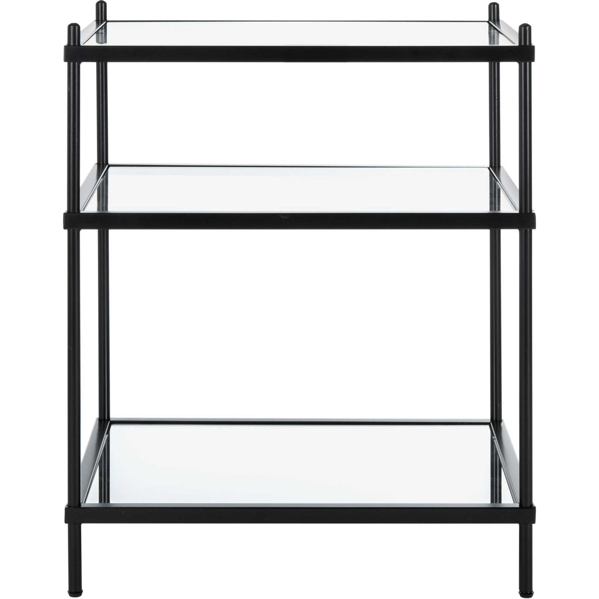 Noah 3 Tier Accent Table Black/Glass