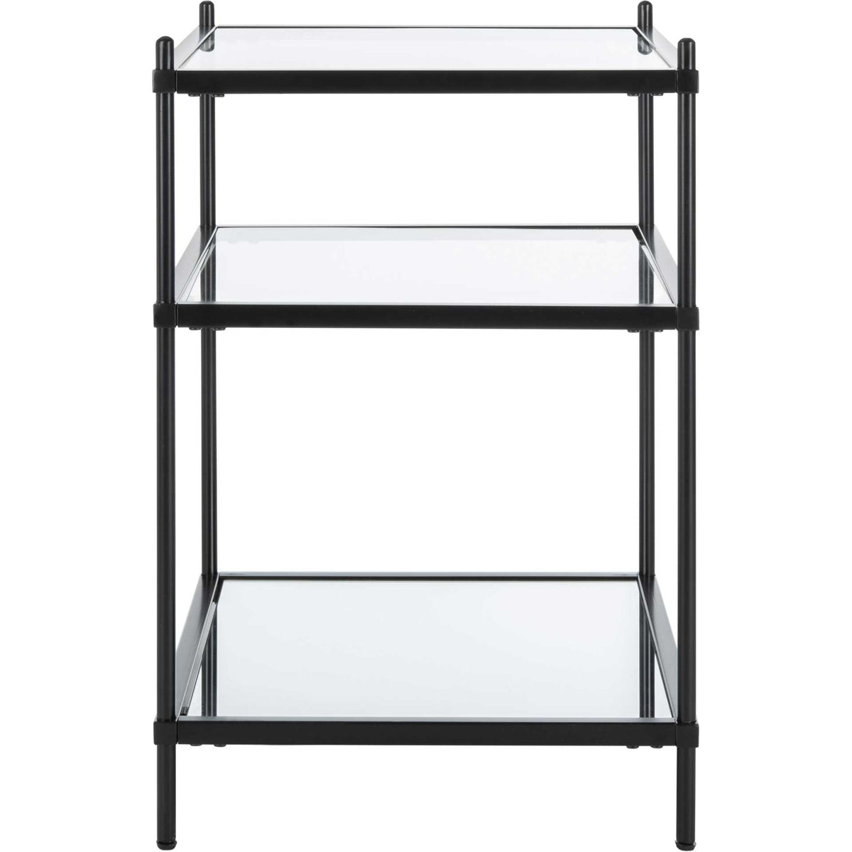 Noah 3 Tier Accent Table Black/Glass