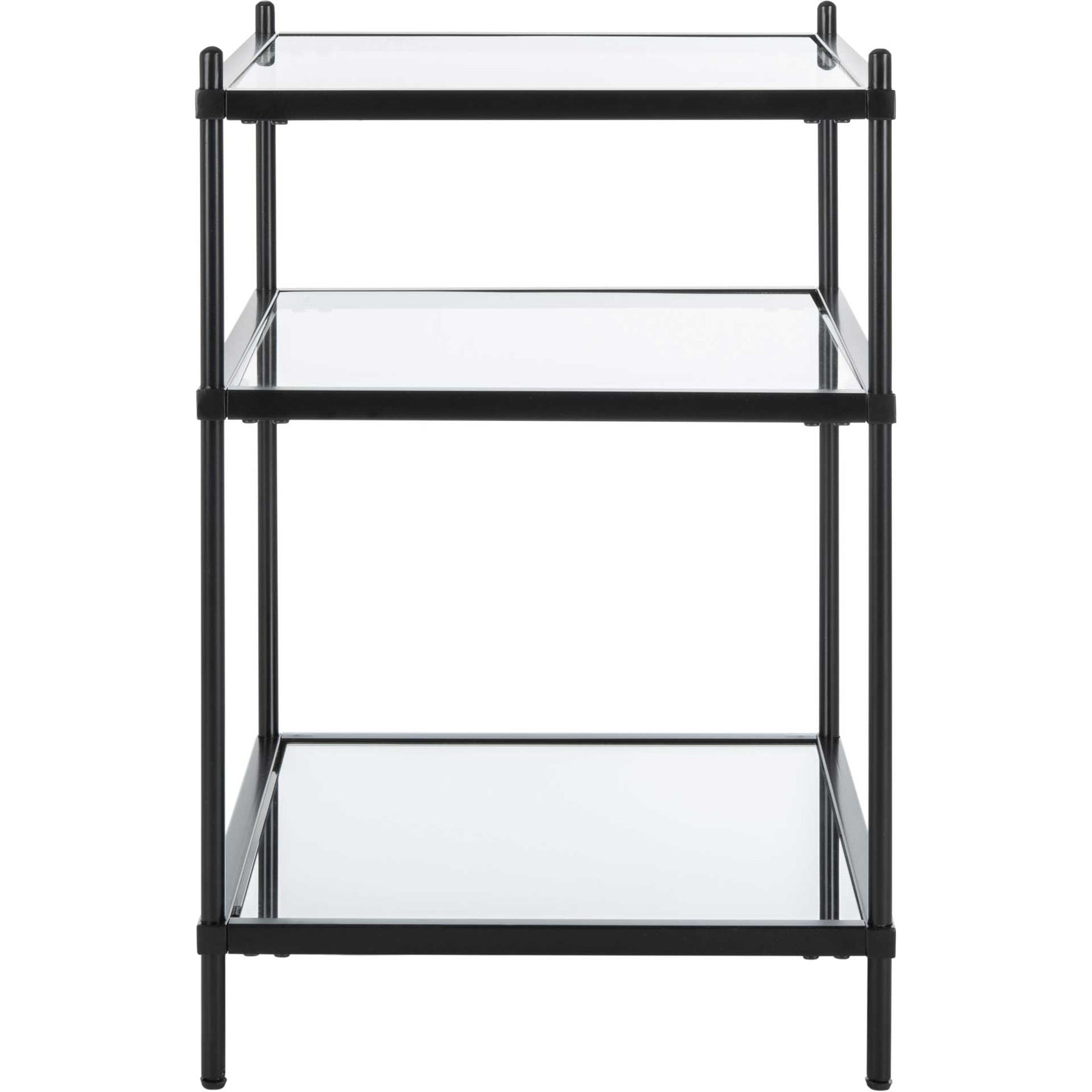 Noah 3 Tier Accent Table Black/Glass