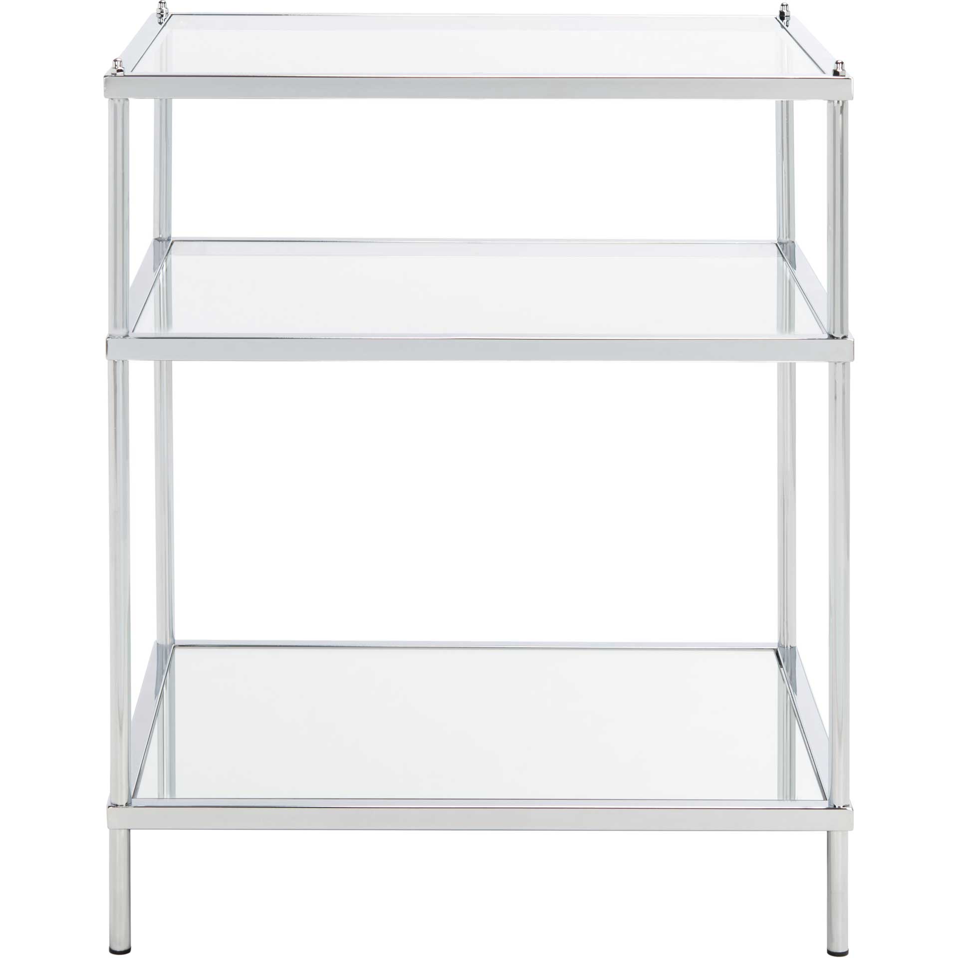 Noah 3 Tier Accent Table Chrome