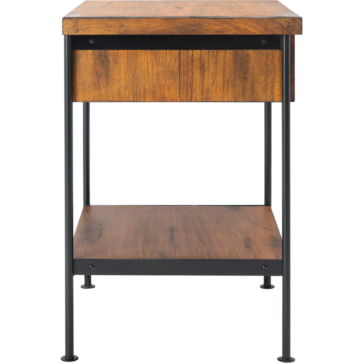 Eras 1 Drawer 1 Shelf Accent Table Brown/Black/Gold