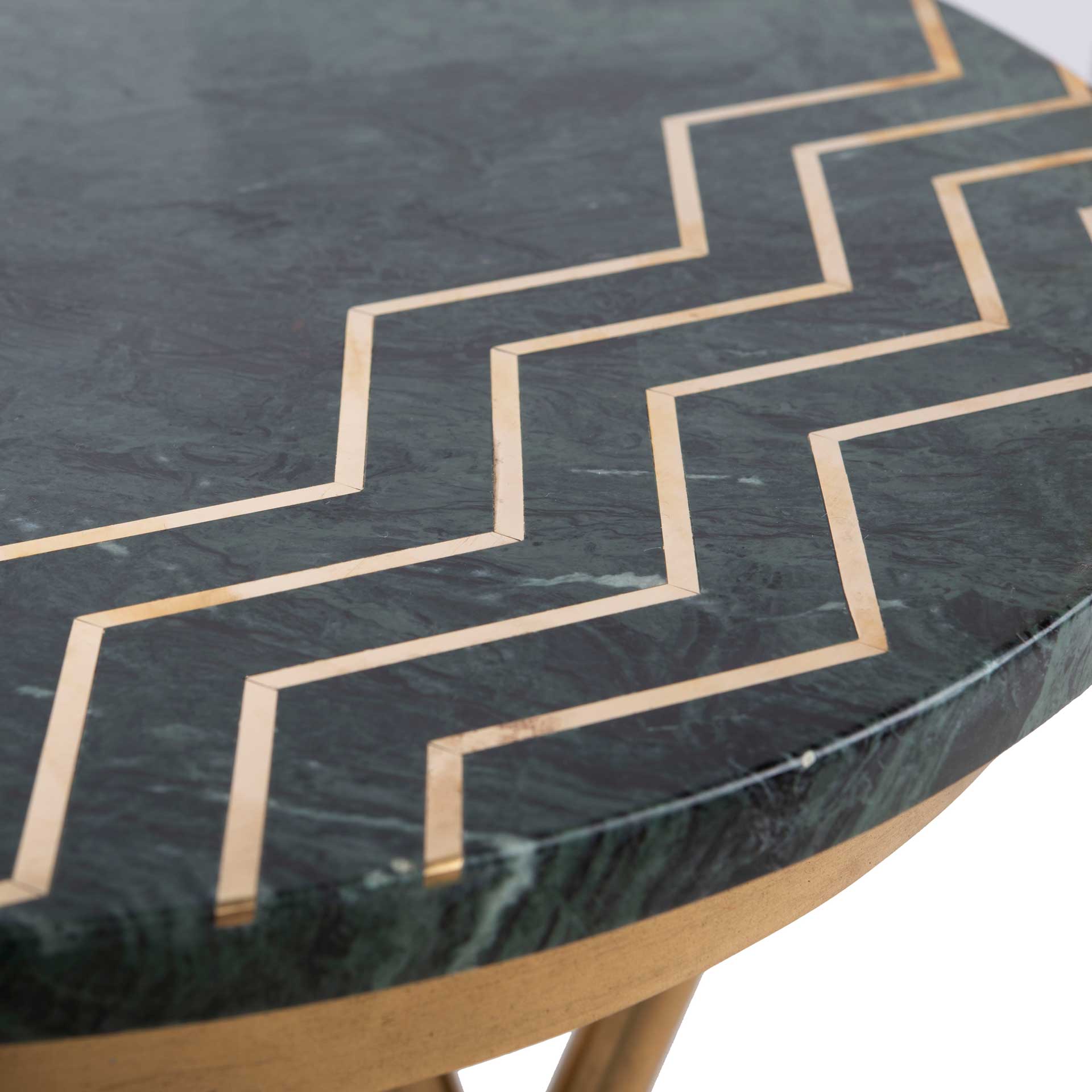 Constellation Marble Accent Table Dark Green/Black/Gold