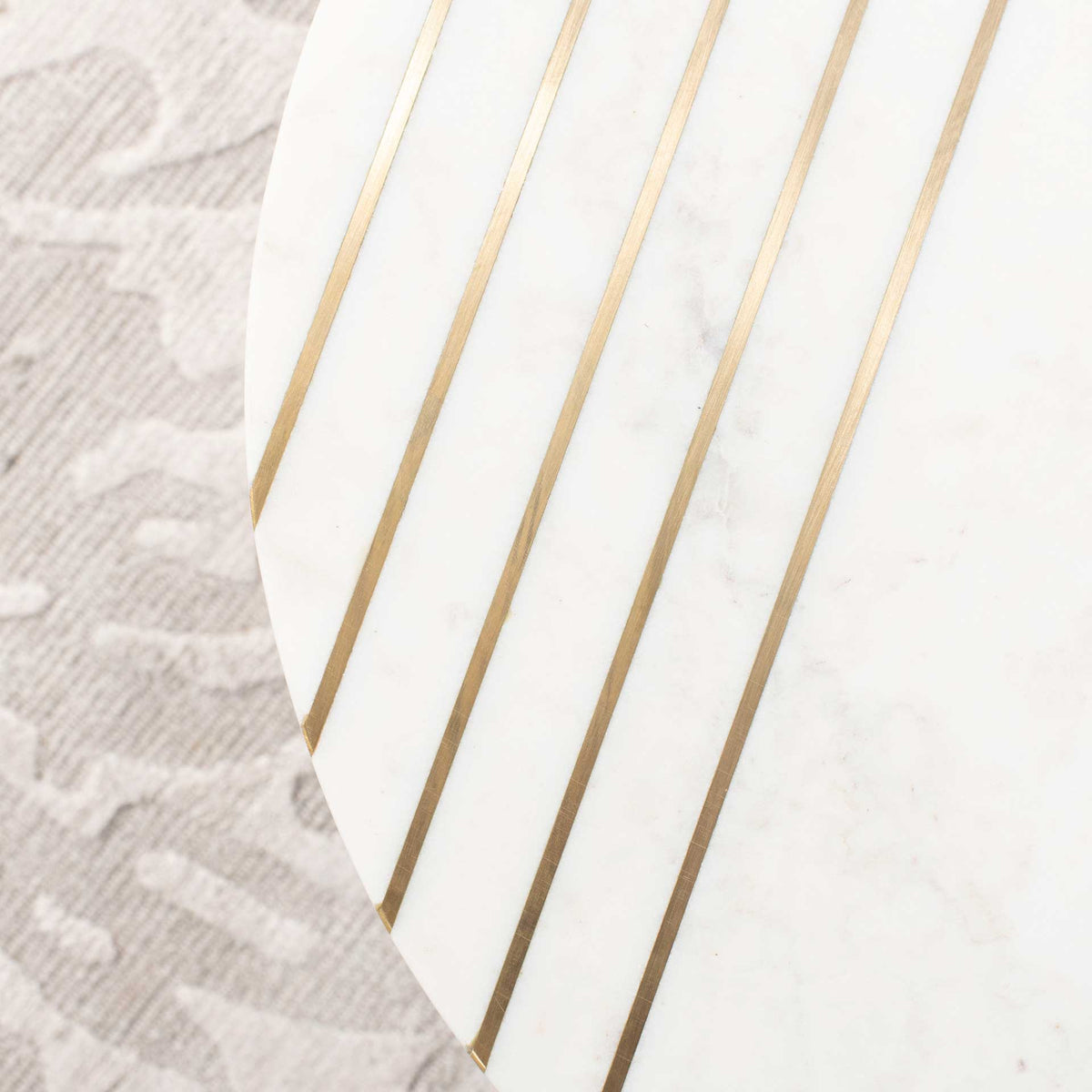 Valet Marble Accent Table Natural Brown/White/Gold