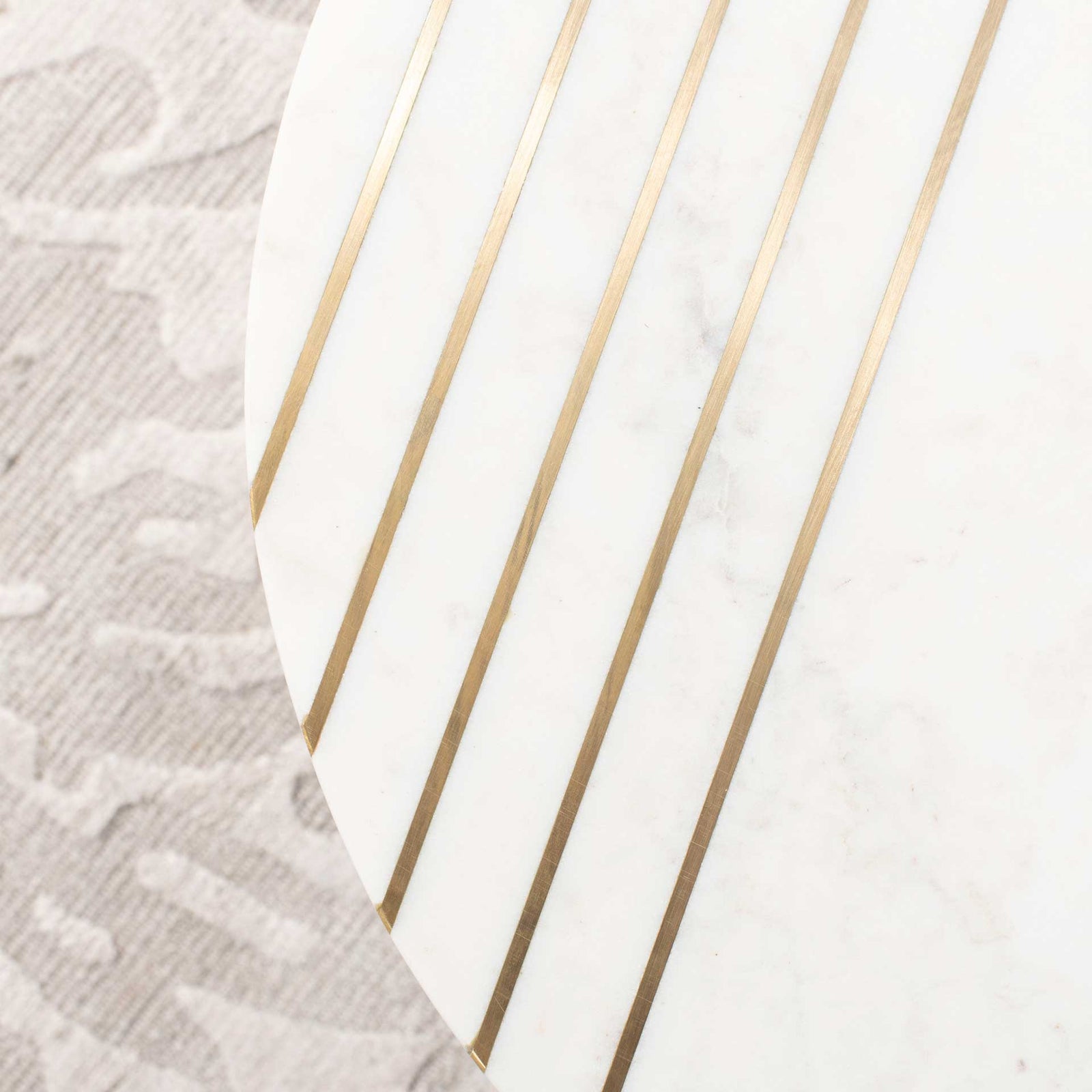 Valet Marble Accent Table Natural Brown/White/Gold