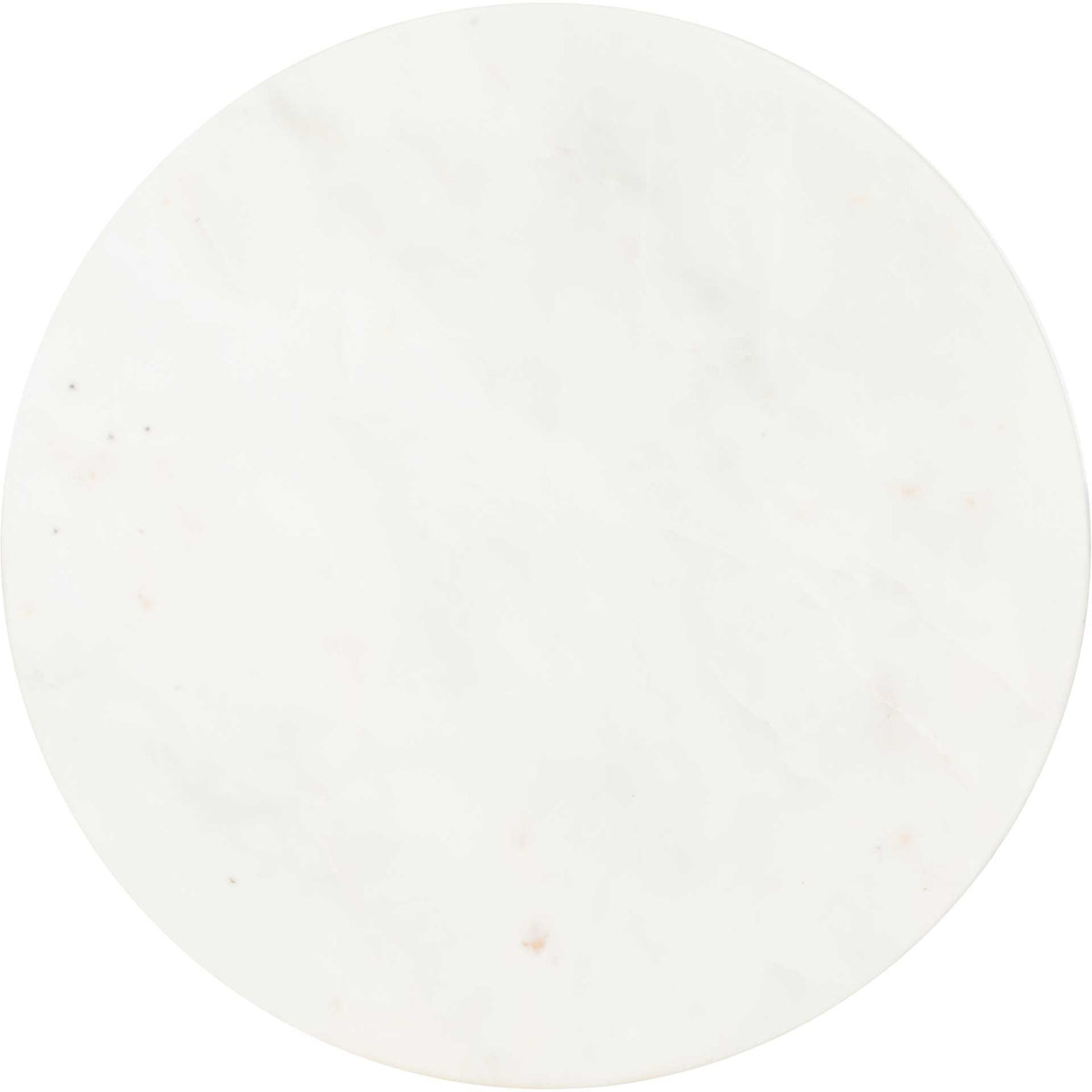 Michael Pedestal End Table White Marble/White