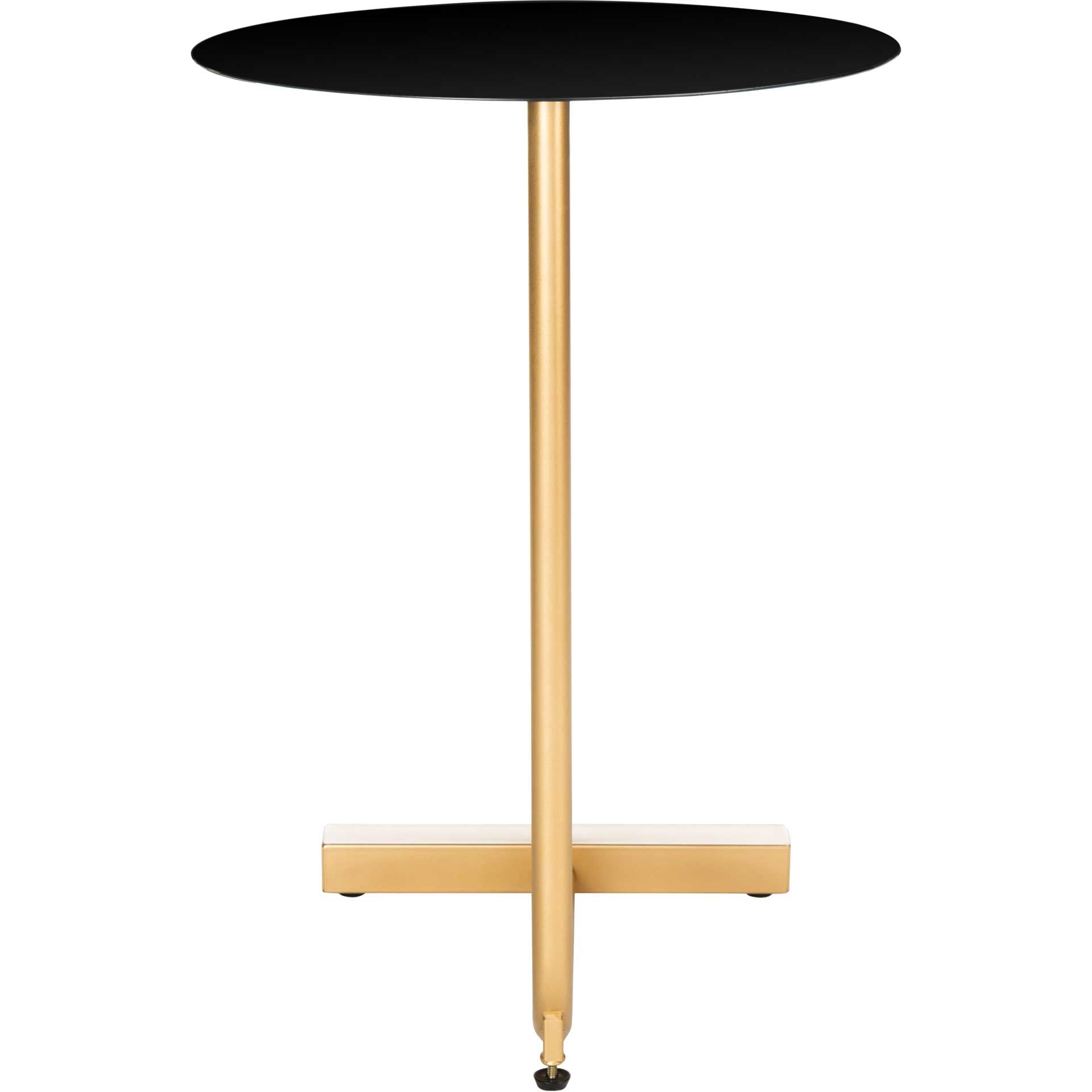Harlyn Round Side Table Black/Gold