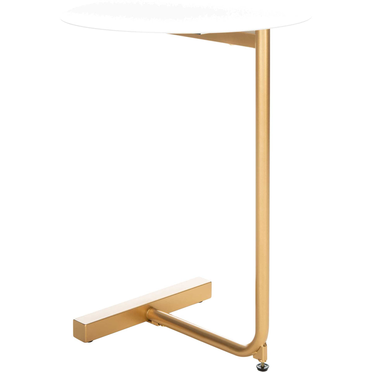 Harlyn Round Side Table White/Gold