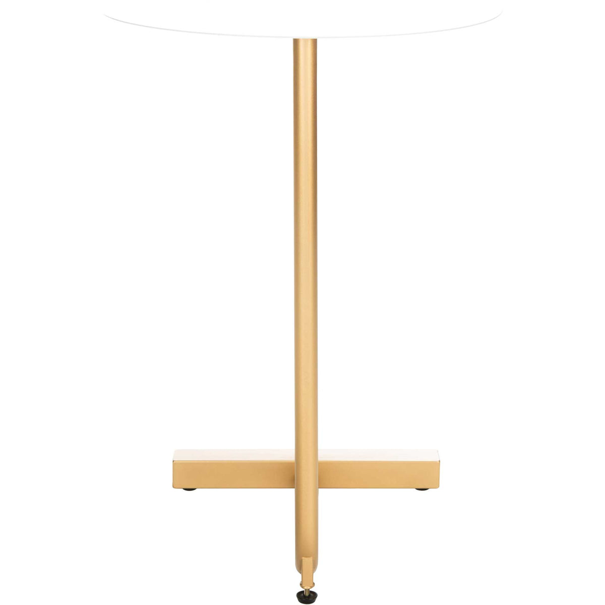 Harlyn Round Side Table White/Gold