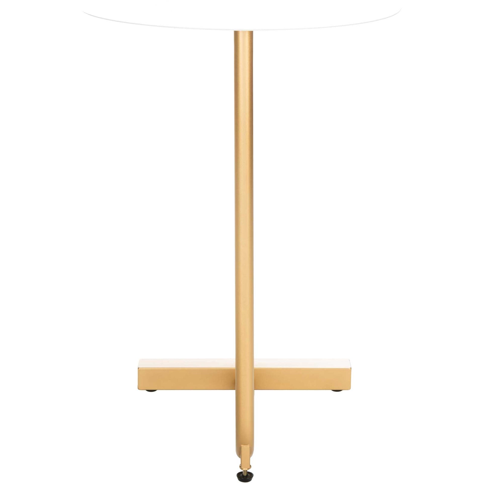 Harlyn Round Side Table White/Gold