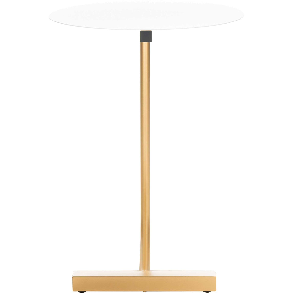 Harlyn Round Side Table White/Gold