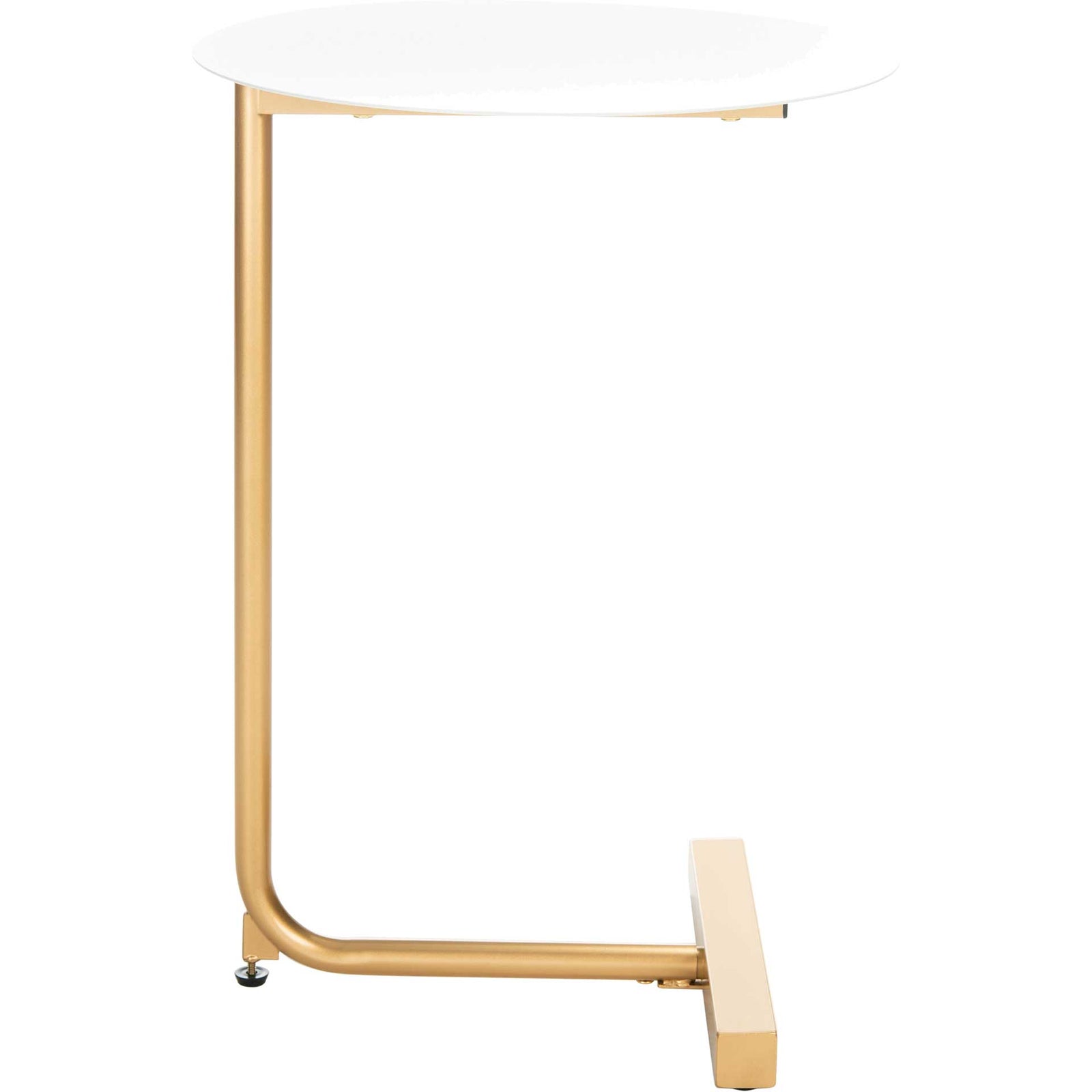 Harlyn Round Side Table White/Gold