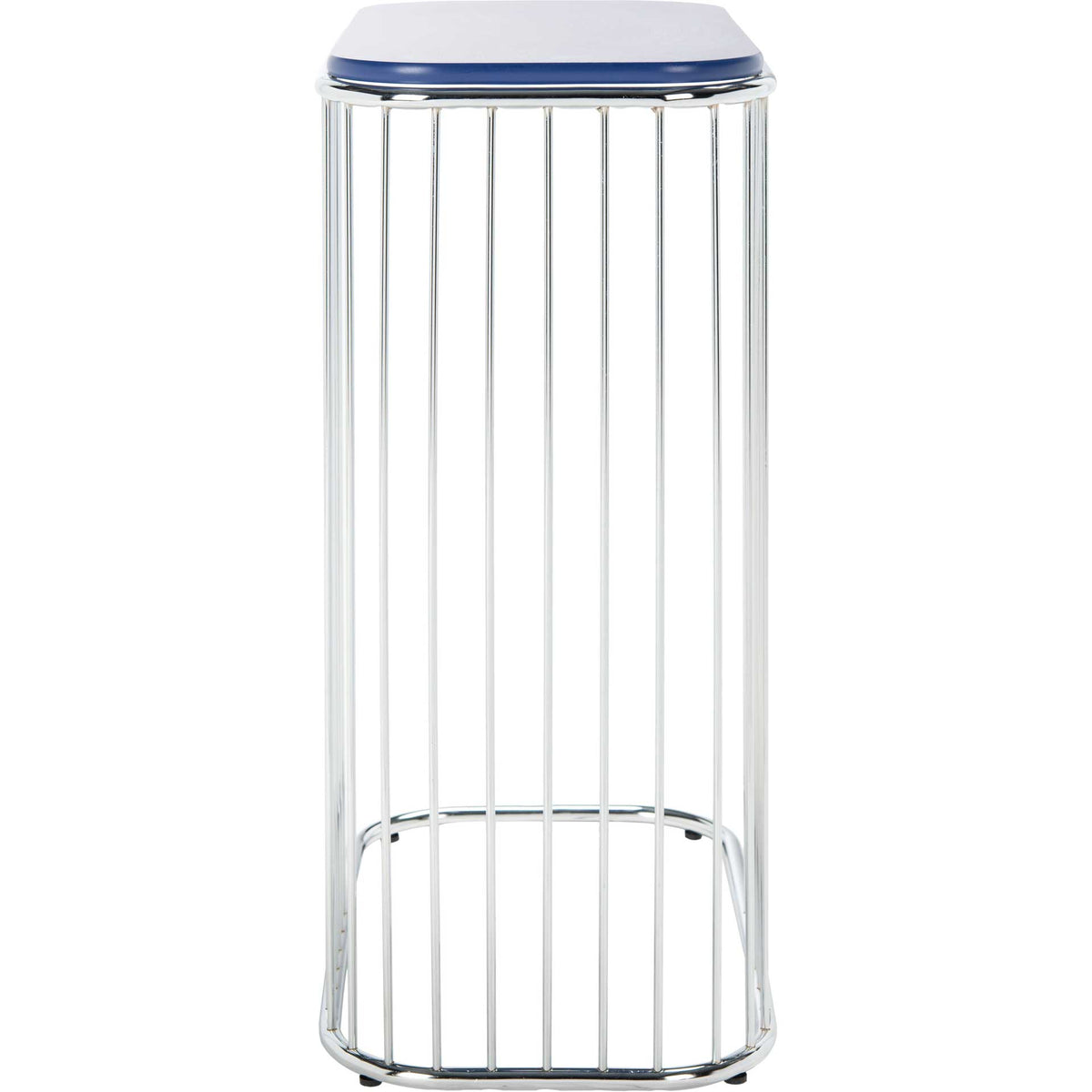 Stazia Side Table Blue/Chrome