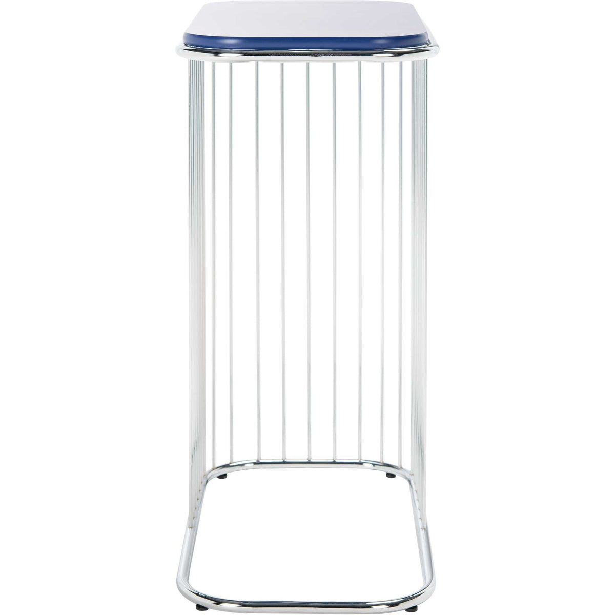 Stazia Side Table Blue/Chrome
