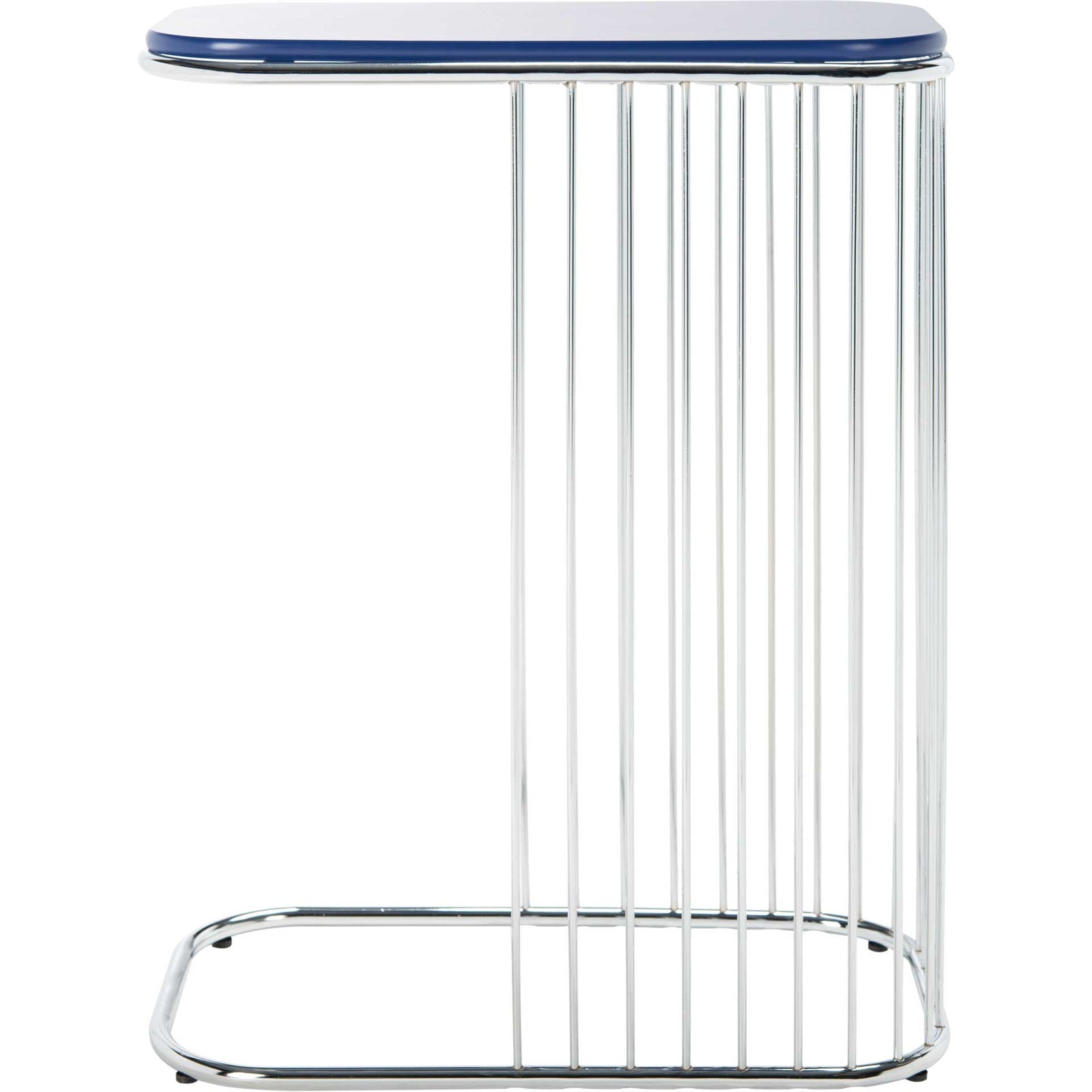 Stazia Side Table Blue/Chrome