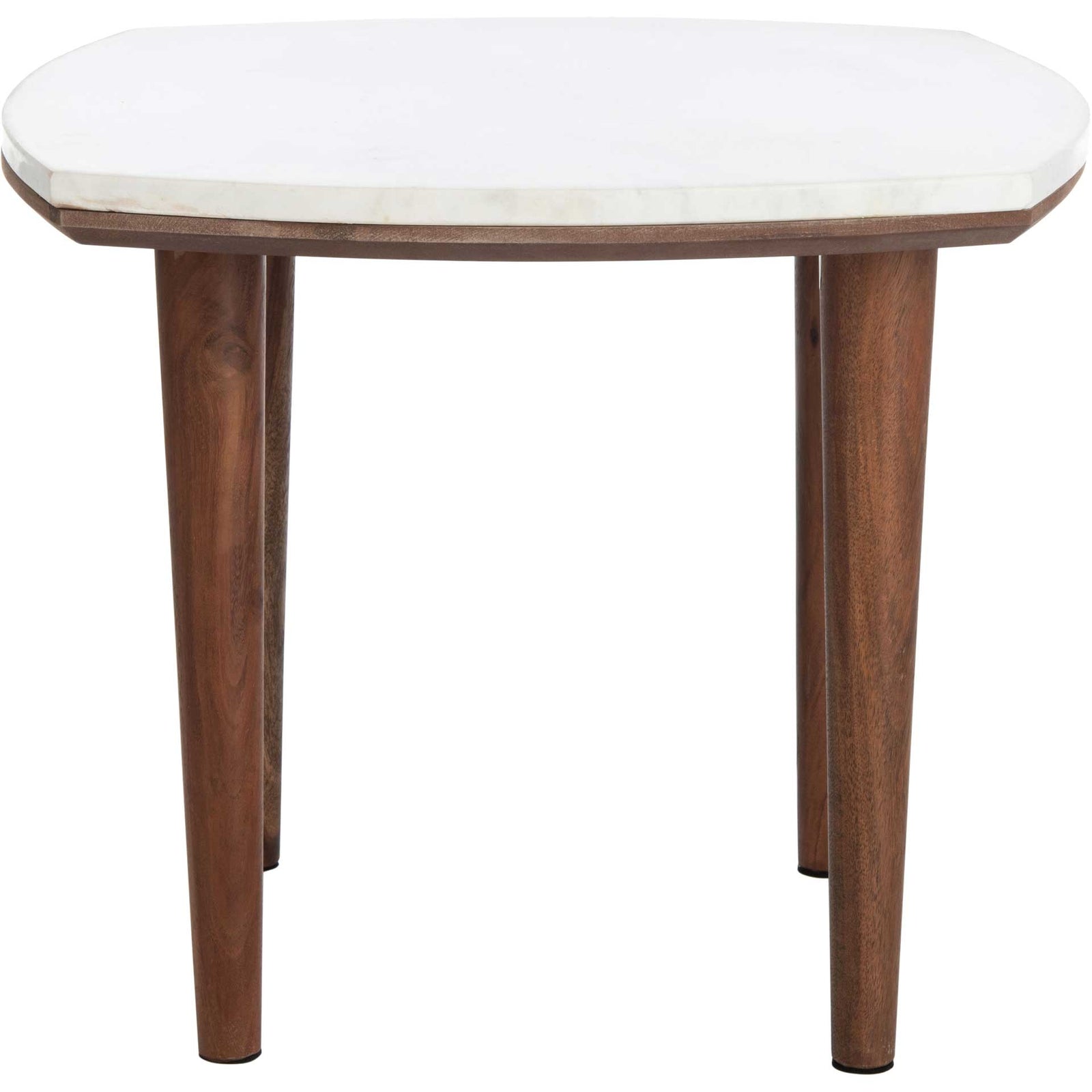 Larkspur Marble Side Table White Marble