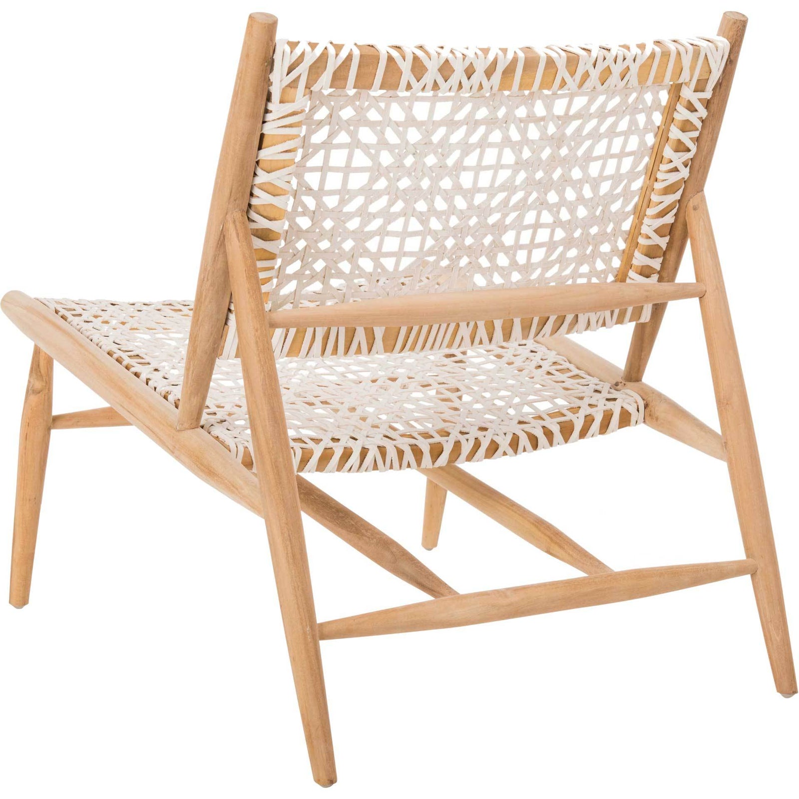 Baize Leather Weave Accent Chair