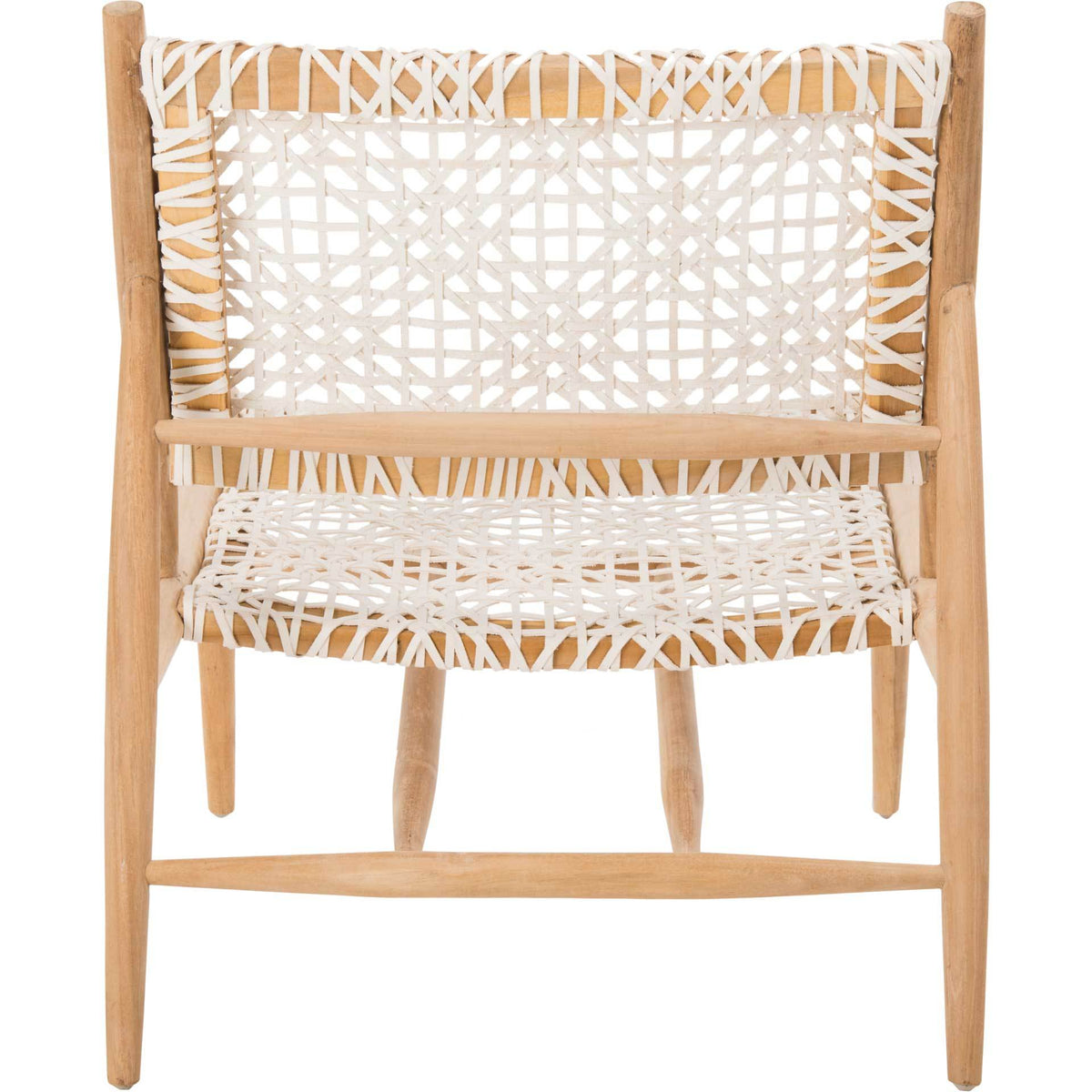 Baize Leather Weave Accent Chair