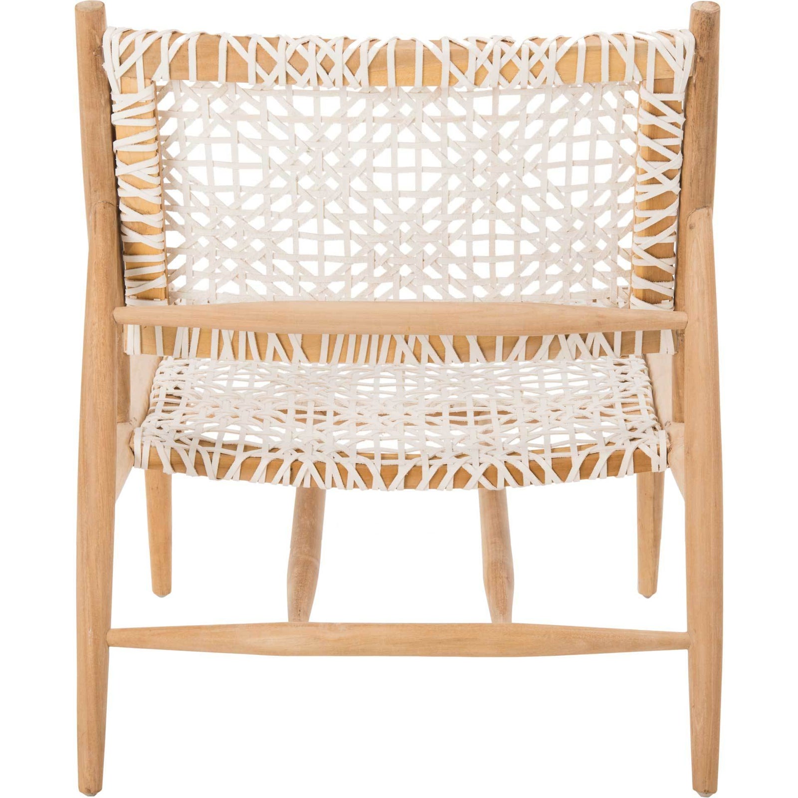 Baize Leather Weave Accent Chair