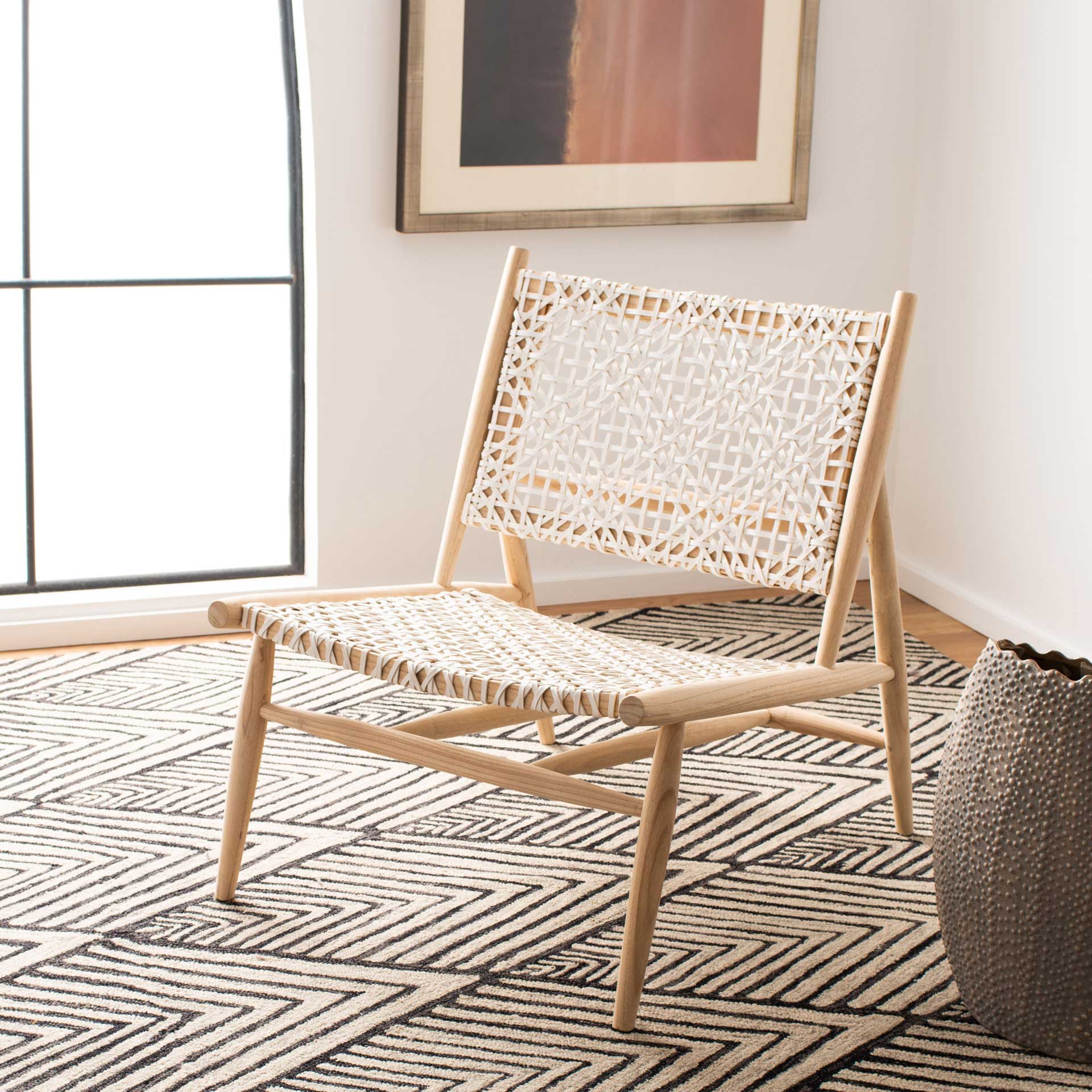 Baize Accent Chair Natural/Brown