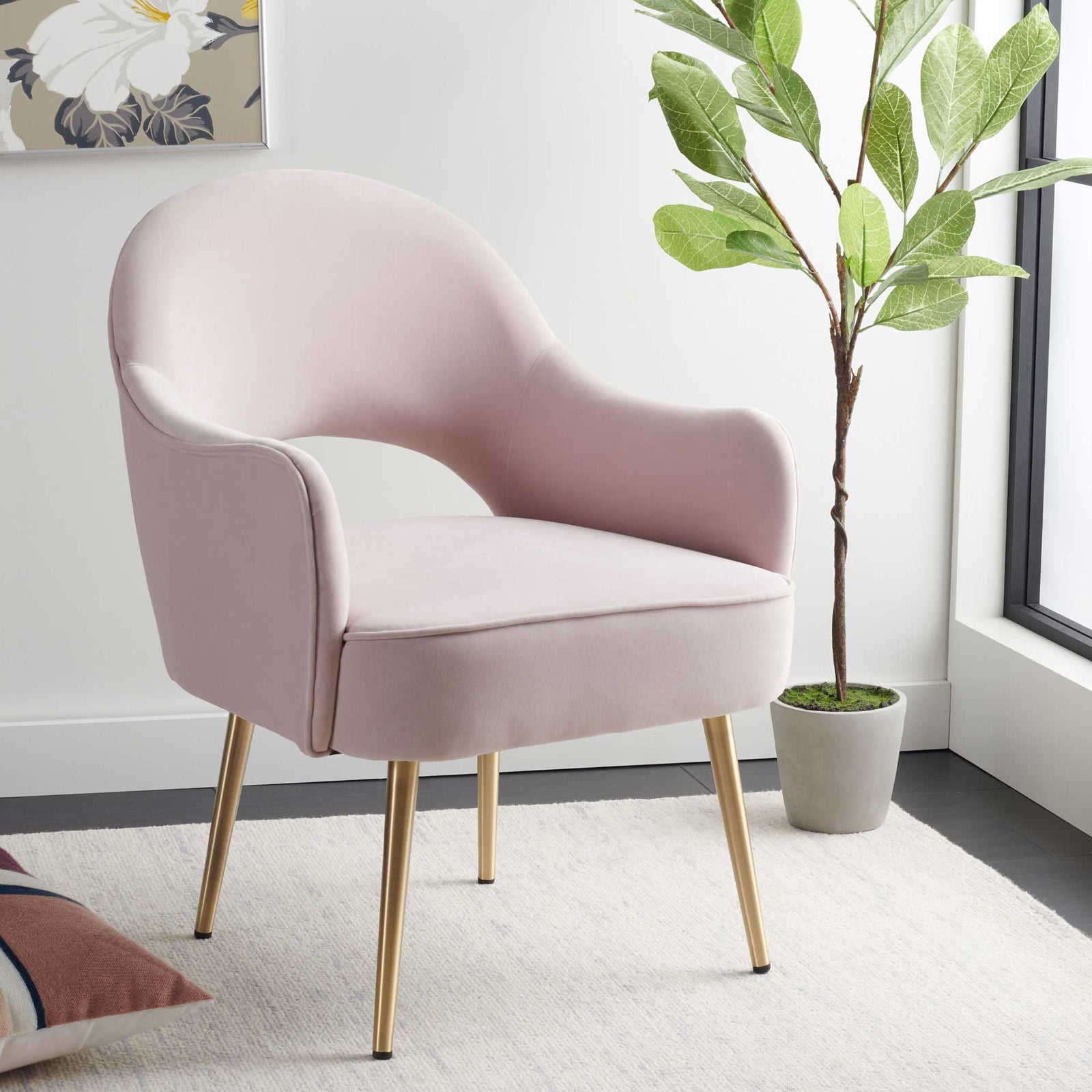 Dublin Accent Chair Light Pink