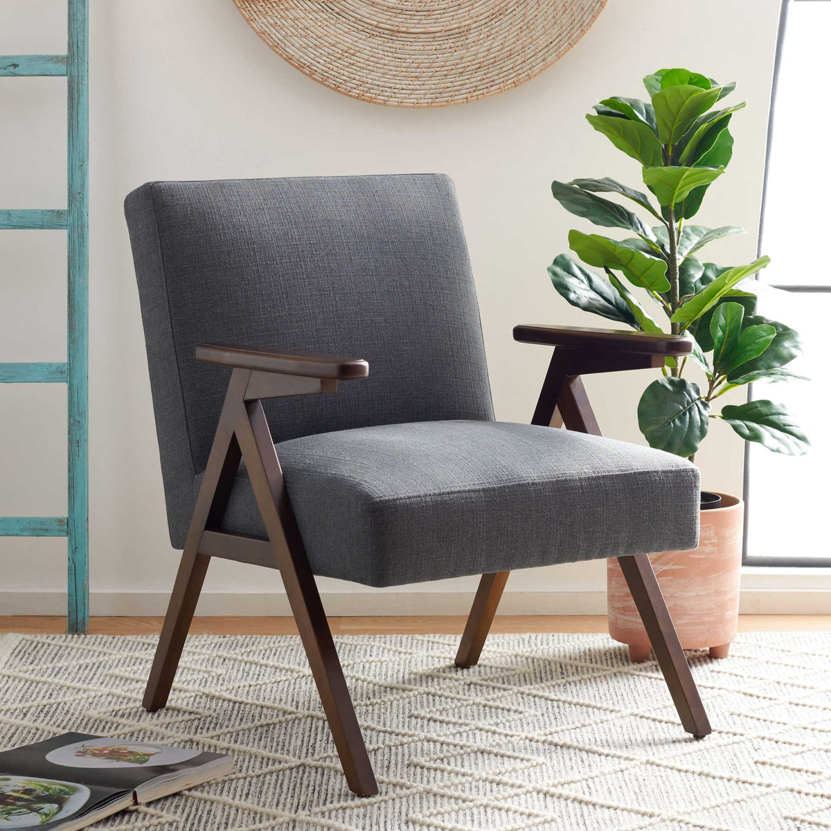 Emery Arm Chair Dark Gray