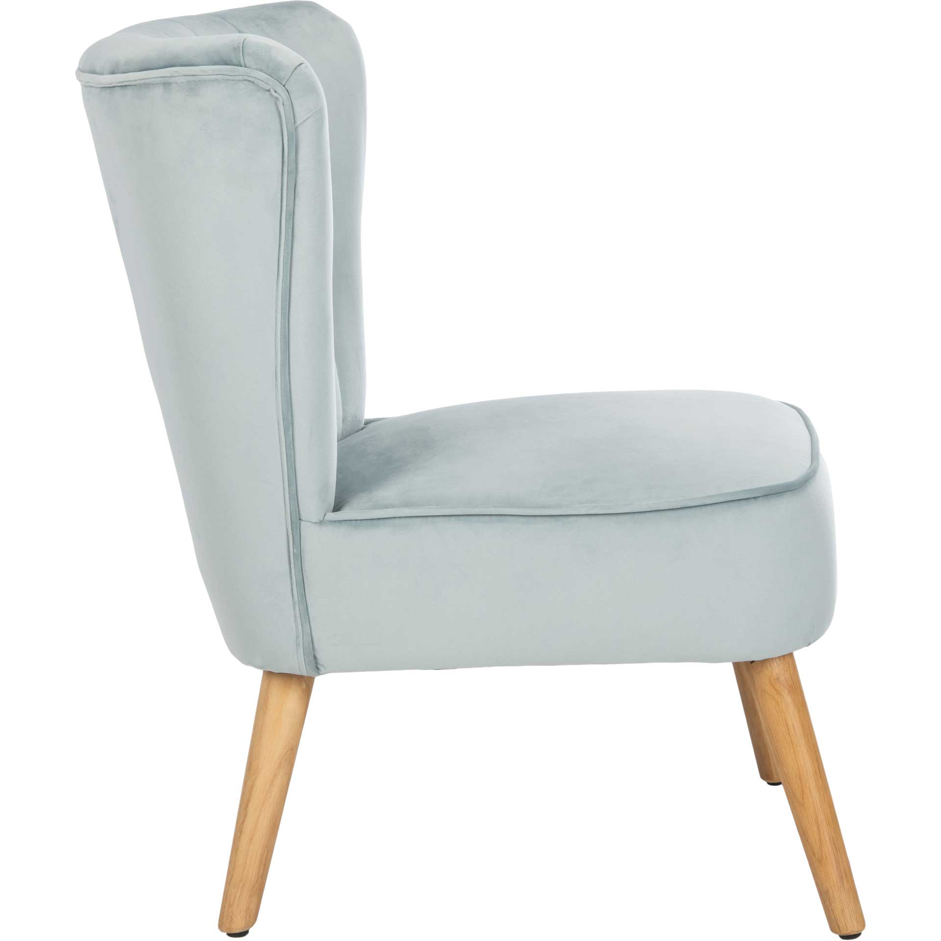 Juliet Mid Century Accent Chair Slate Blue/Natural