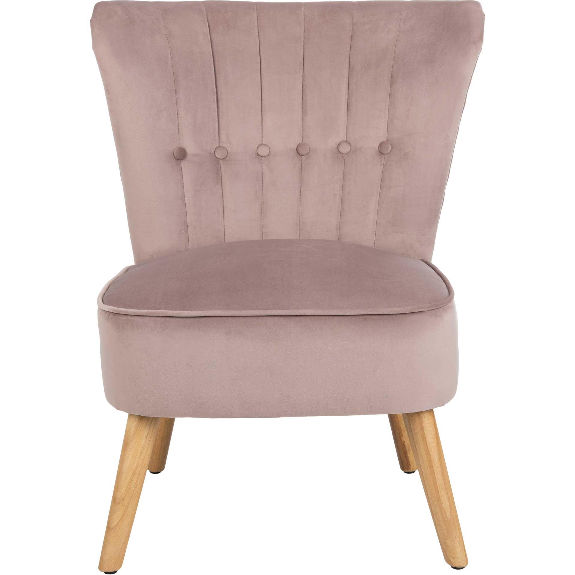 Juliet Mid Century Accent Chair Mauve/Natural