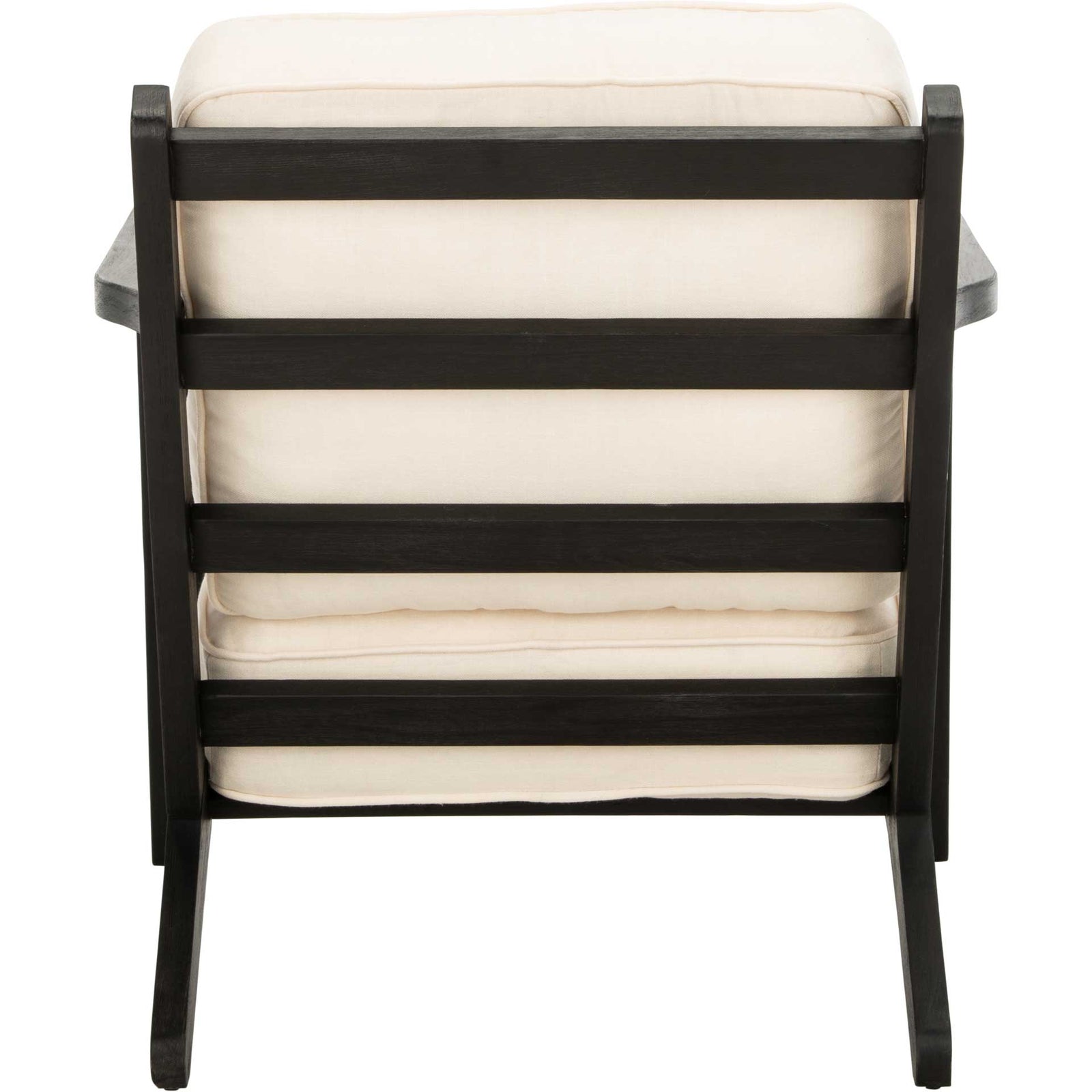 Nick Mid Century Accent Chair Bone White/Black