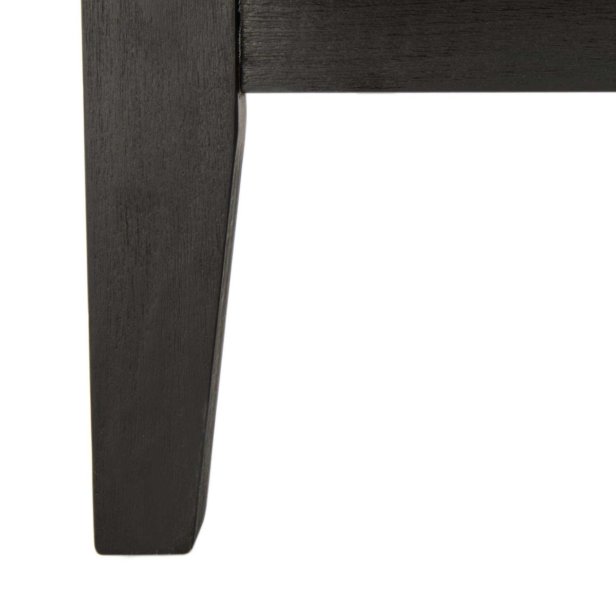 A black wood leg adds sturdy support and a clean, subtly tapered line