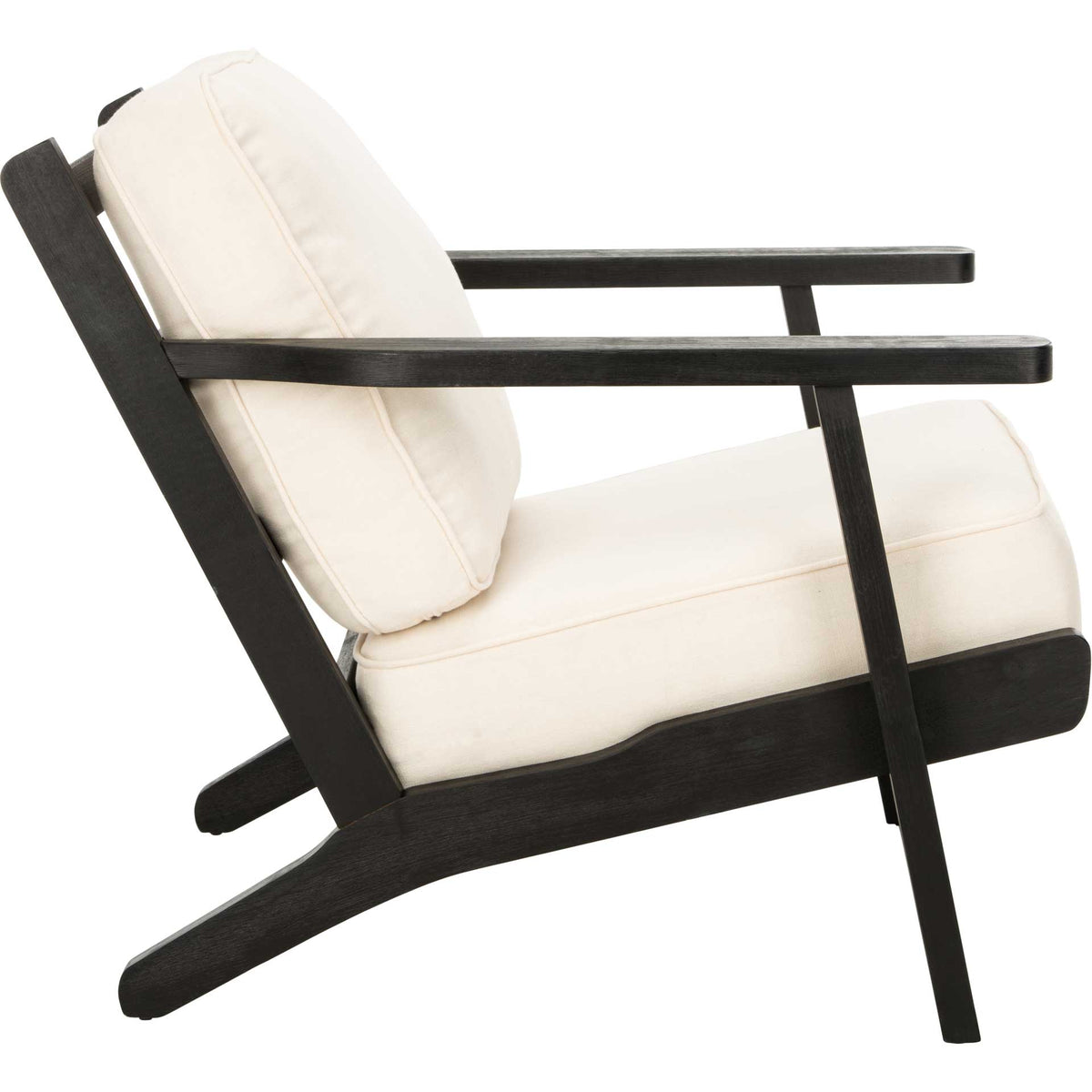 Nick Mid Century Accent Chair Bone White/Black