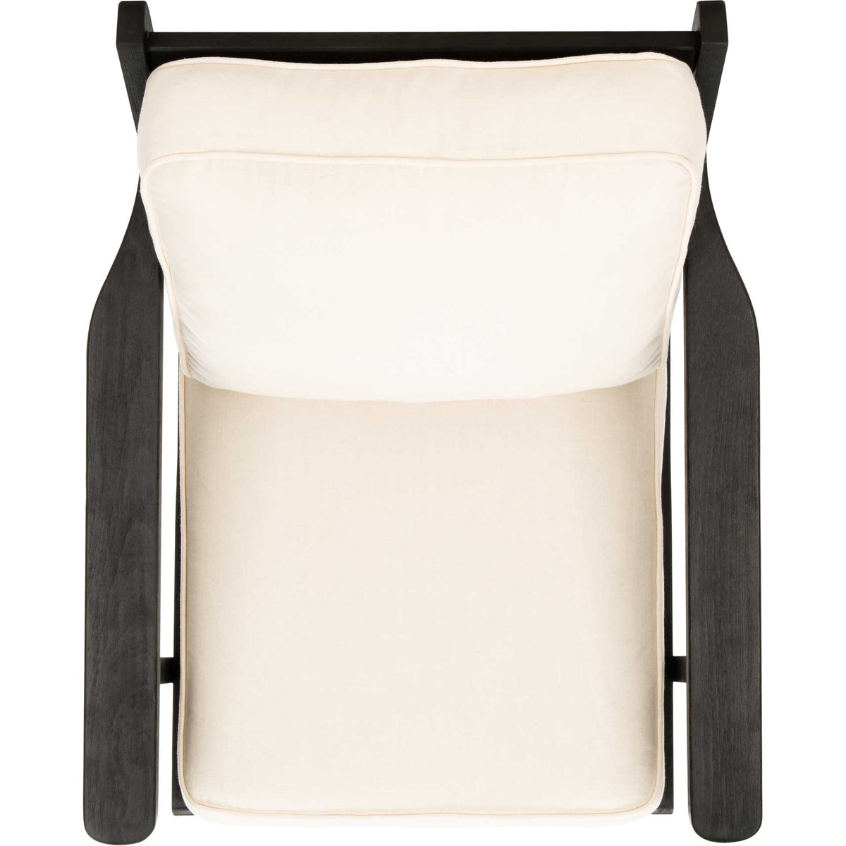 Nick Mid Century Accent Chair Bone White/Black