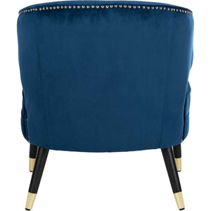 Stitch Wingback Accent Chair Navy/Black - Froy.com