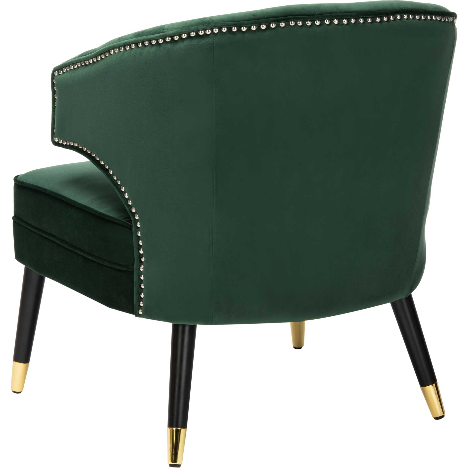 Stitch Wingback Accent Chair Forest Green/Black