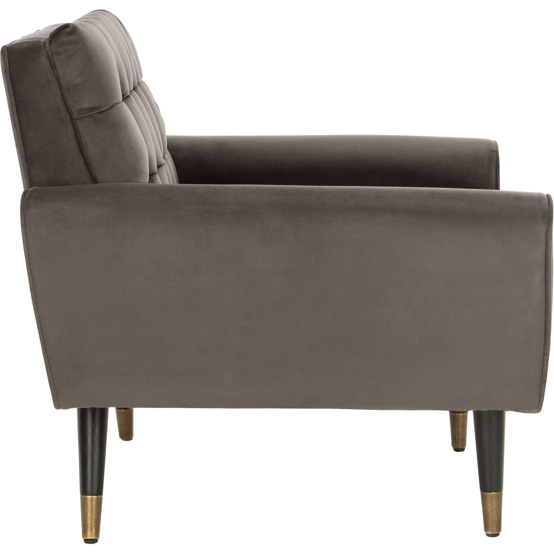 Amble Tufted Accent Chair Shale/Black/Brass