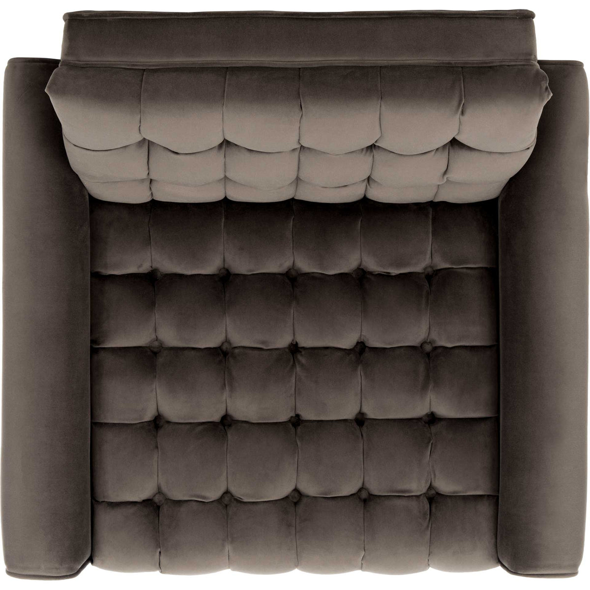 Amble Tufted Accent Chair Shale/Black/Brass