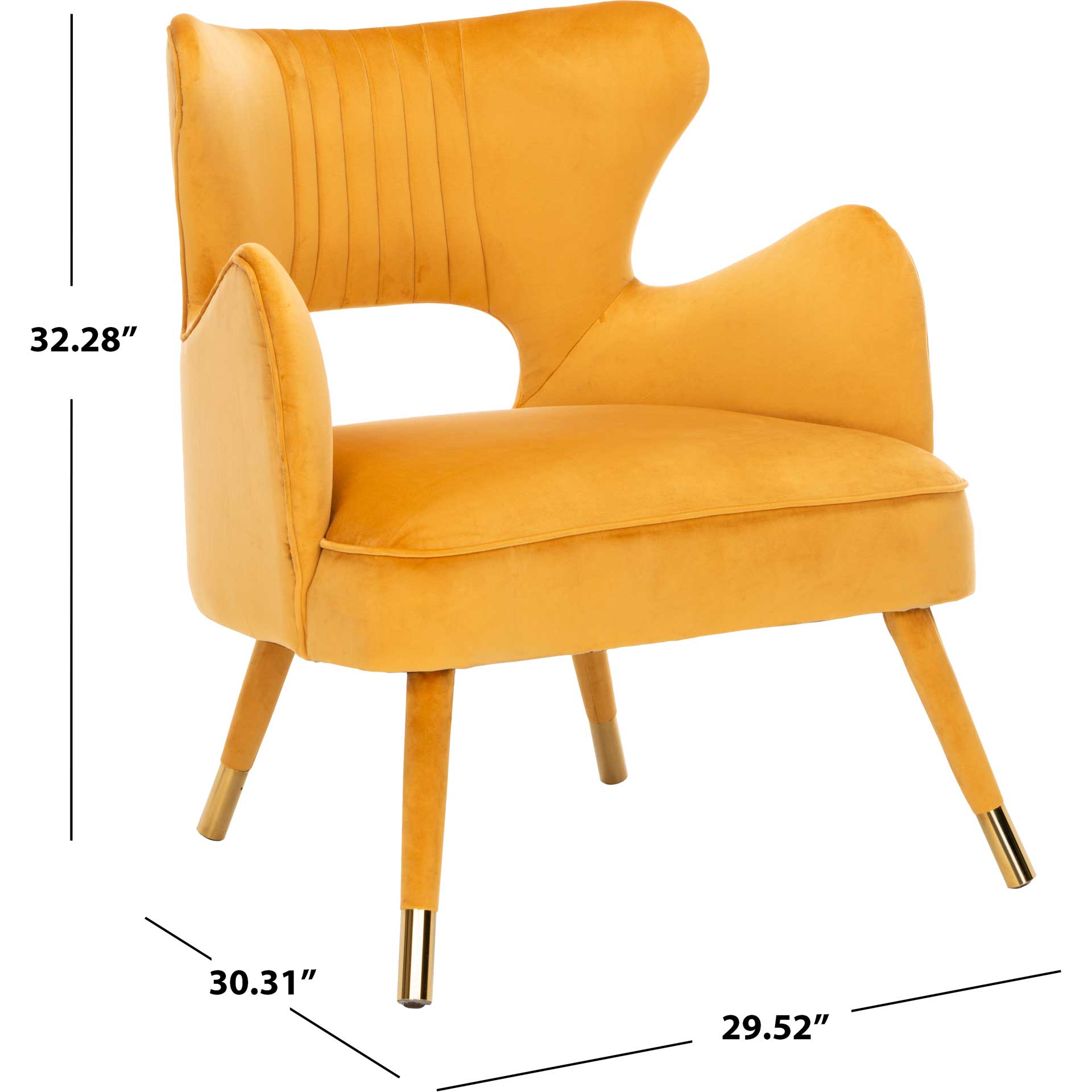 Blake Wingback Accent Chair Marigold