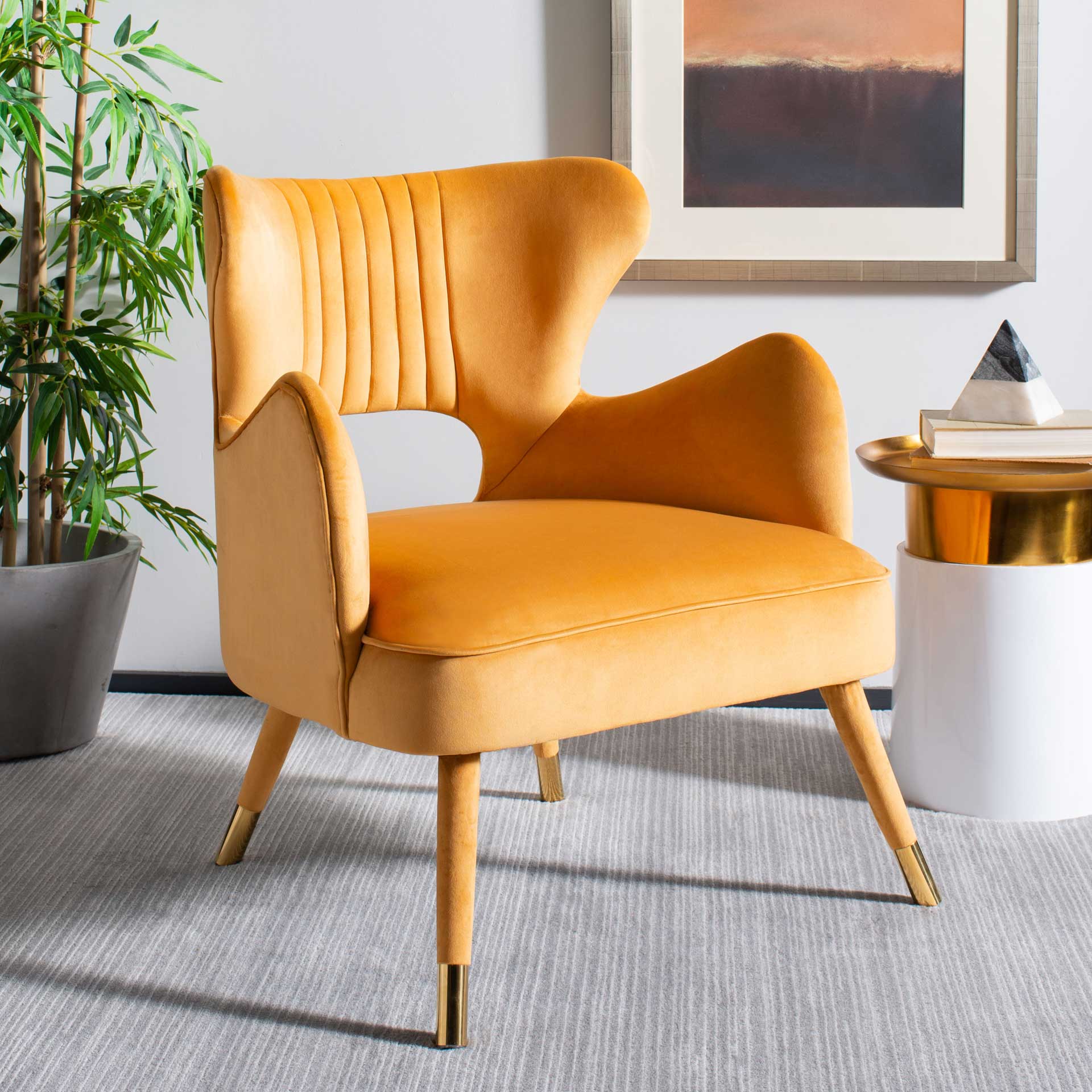 Blake Wingback Accent Chair Marigold