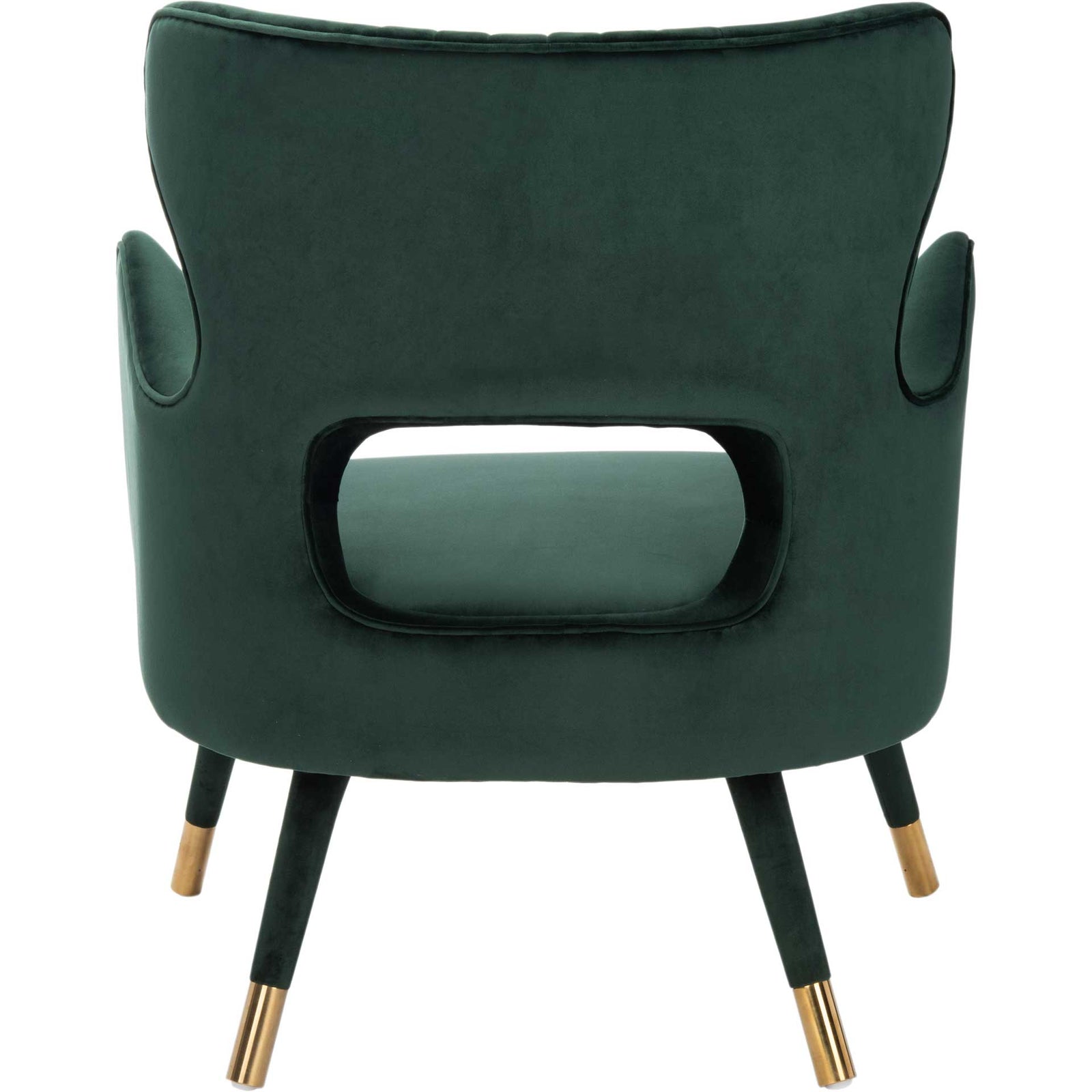 Blake Wingback Accent Chair Forest Green/Gold