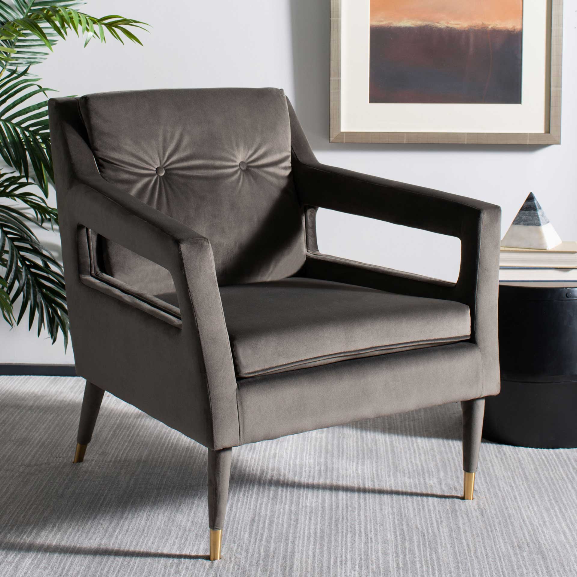 Malloy Tufted Accent Chair Shale