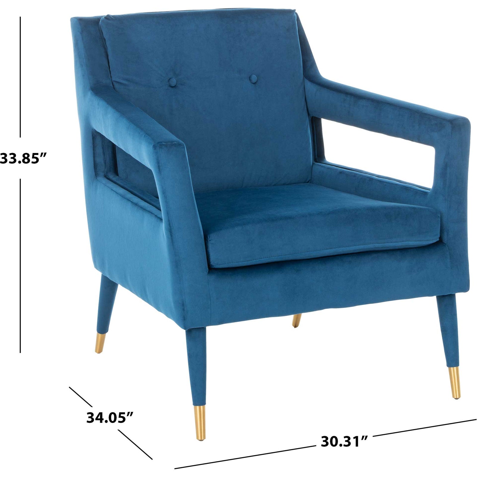 Malloy Tufted Accent Chair Navy