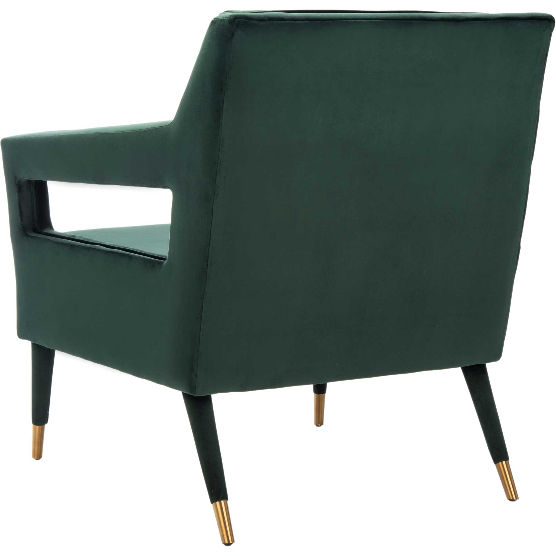 Malloy Tufted Accent Chair Forest Green/Gold