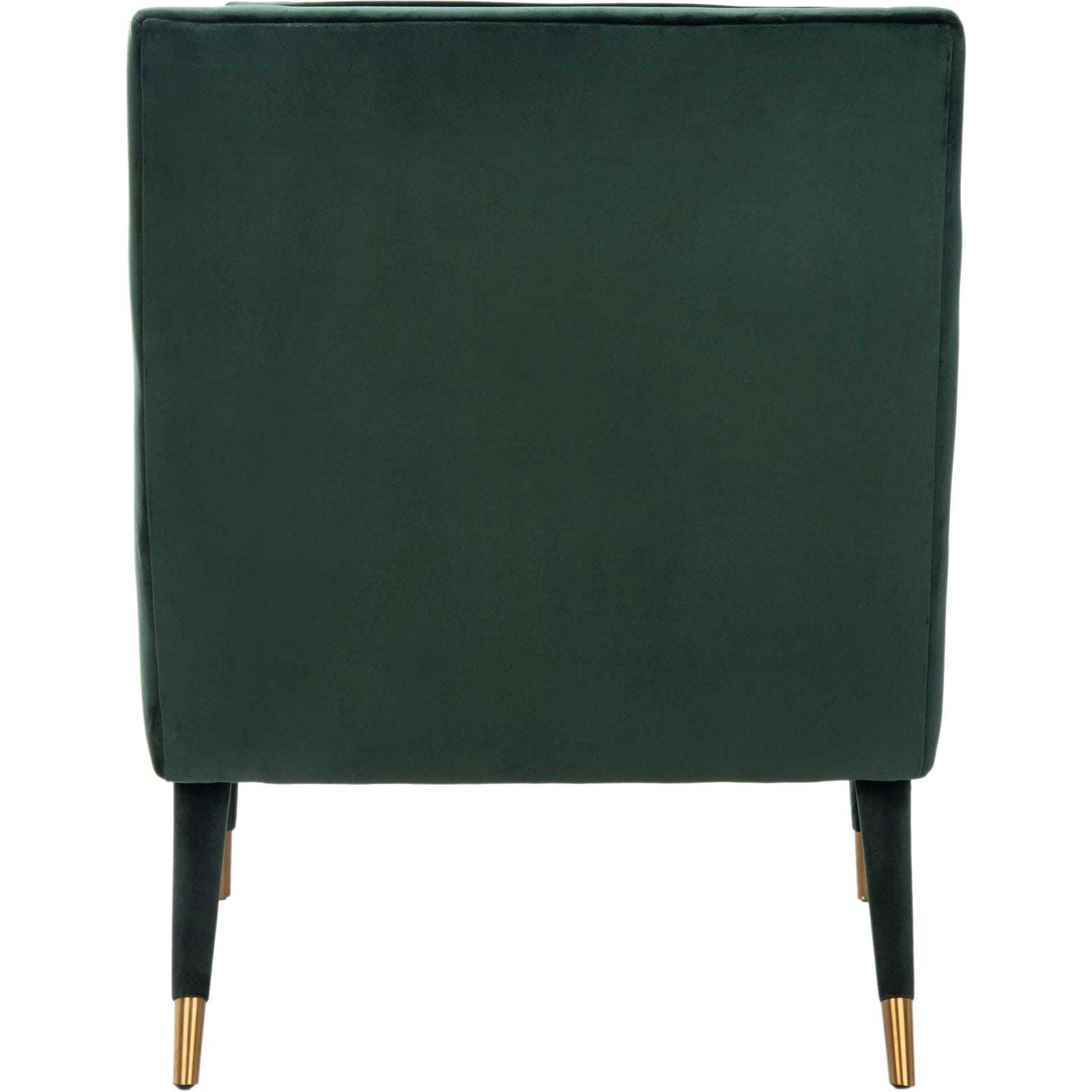 Malloy Tufted Accent Chair Forest Green/Gold