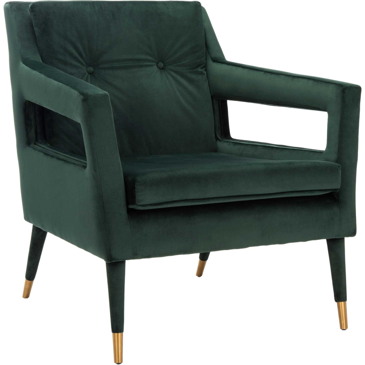 Malloy Tufted Accent Chair Forest Green/Gold - Froy.com